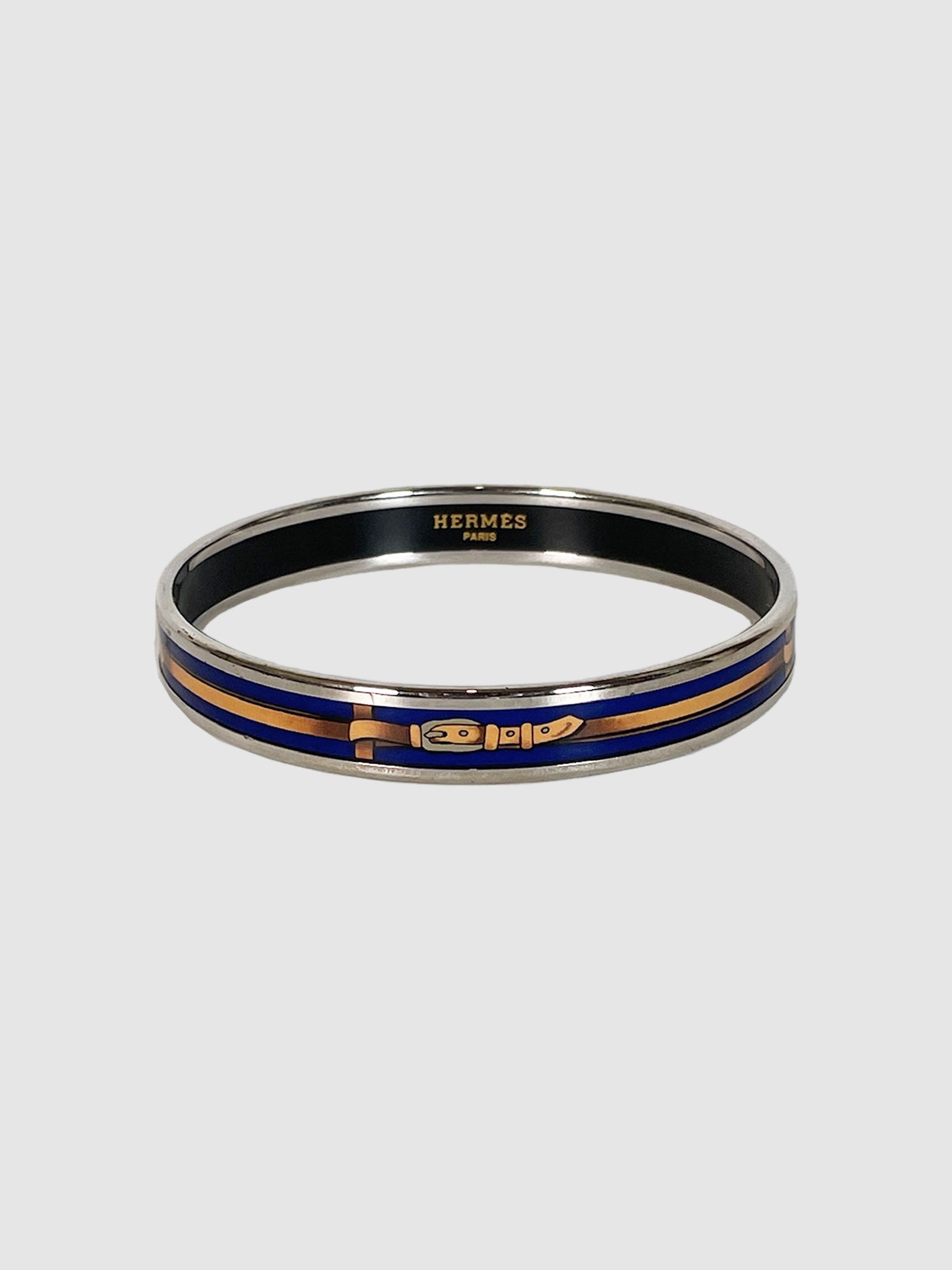 Narrow Enamel Bangle Bracelet