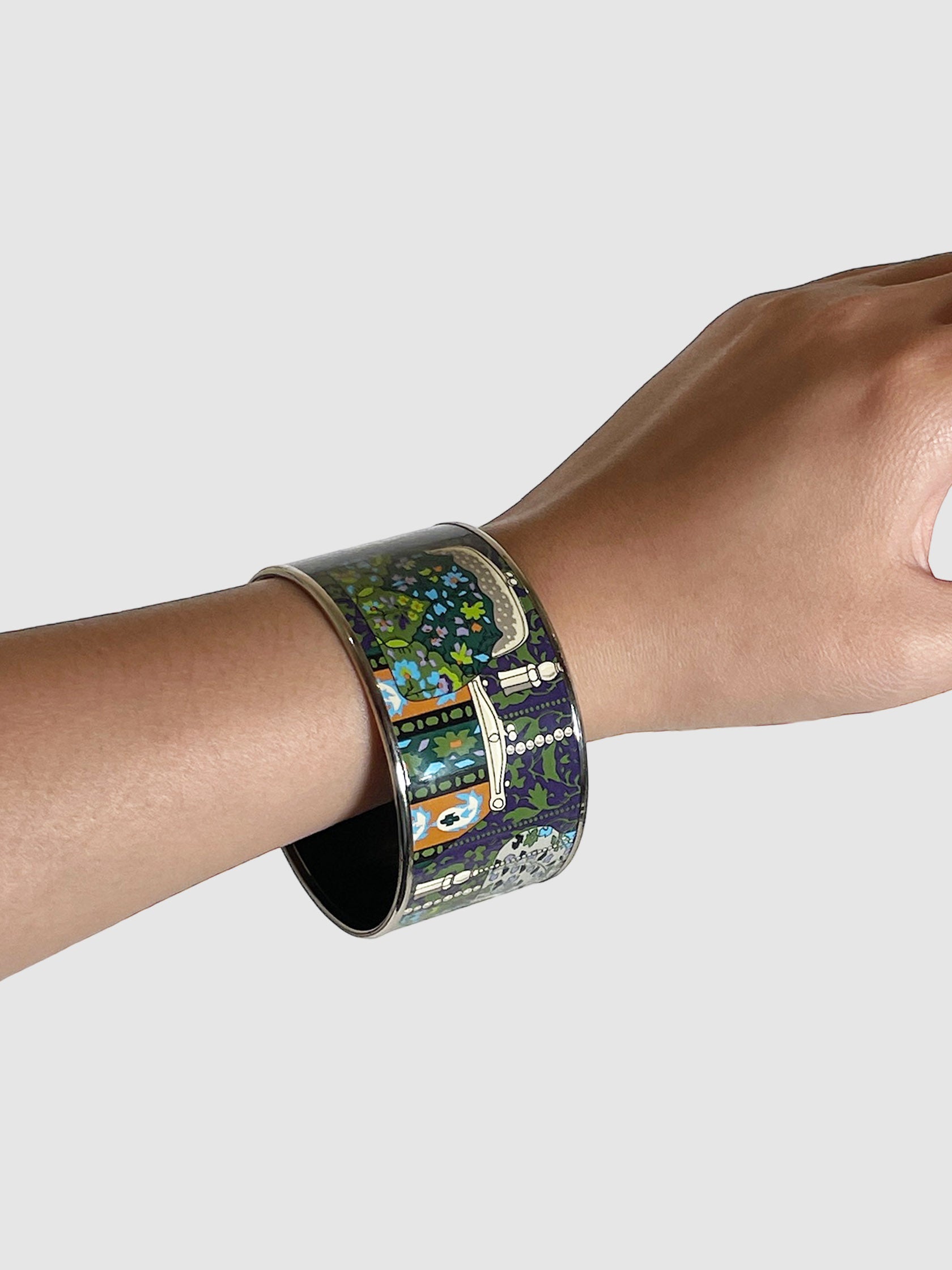 Extra Wide Enamel Printed Bangle