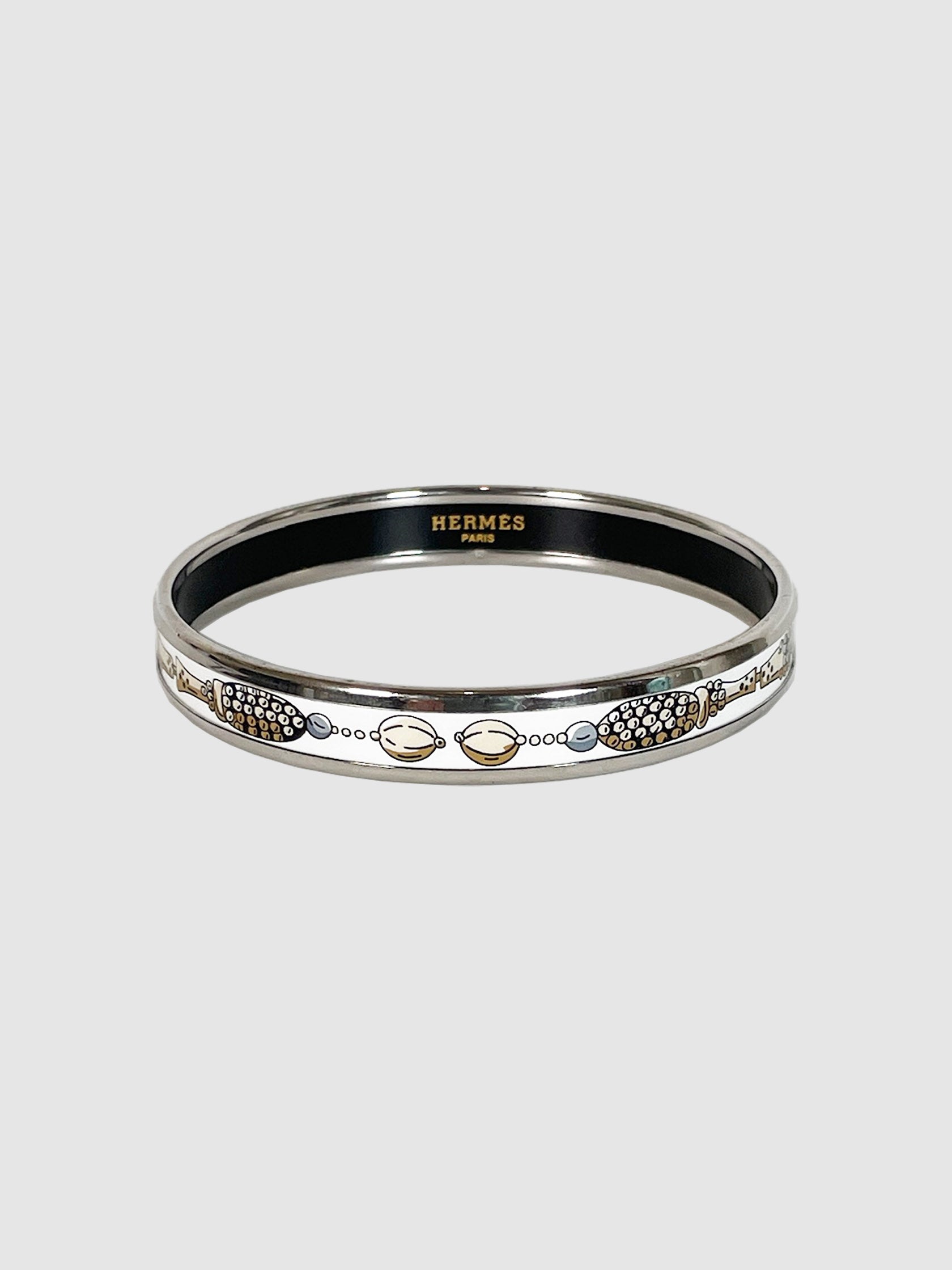 Narrow Enamel Bangle Bracelet