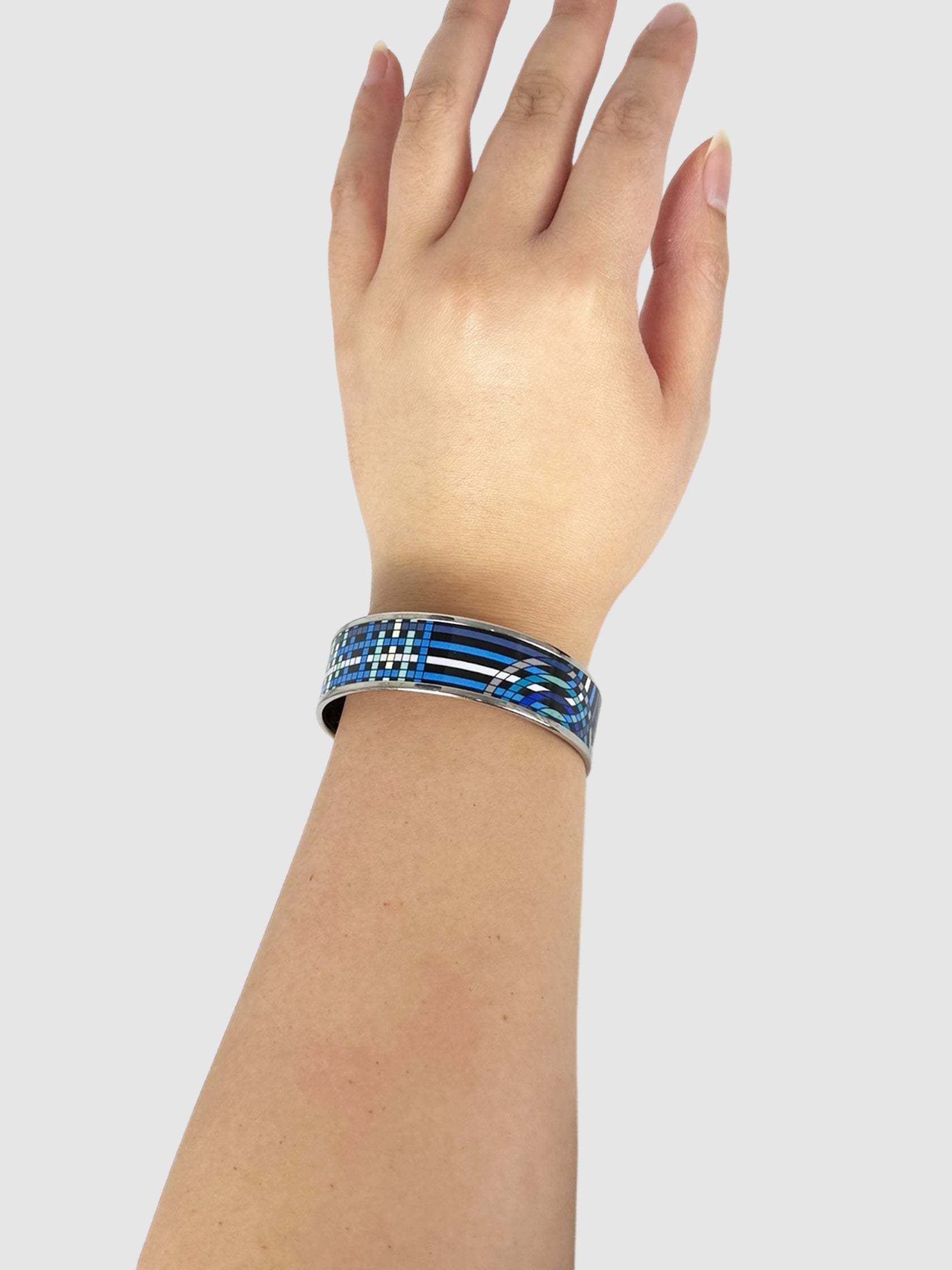 Geometric Enamel Bangle