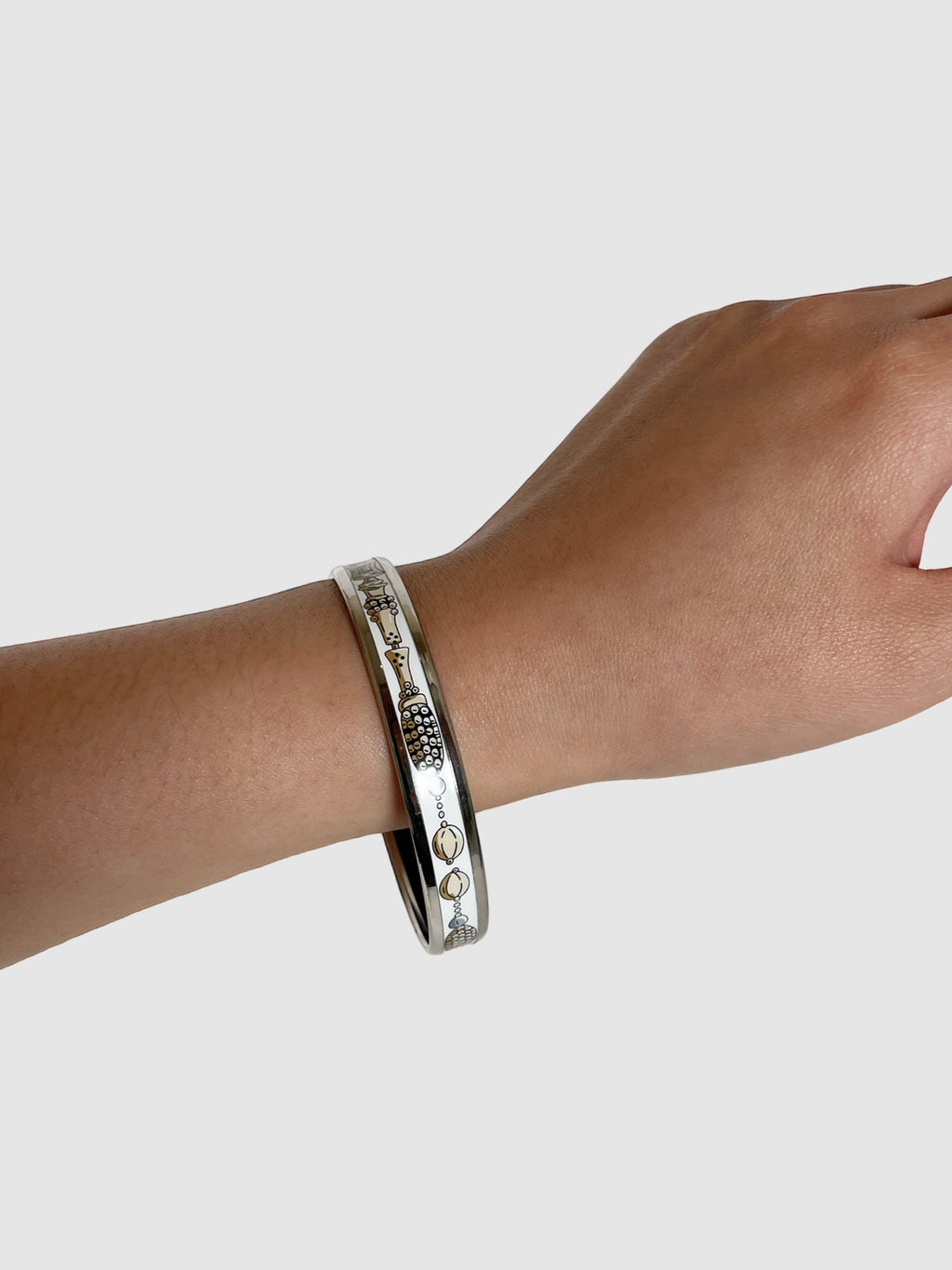 Narrow Enamel Bangle Bracelet