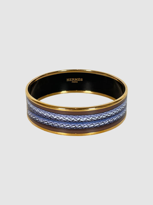 Enamel Printed Bangle Bracelet