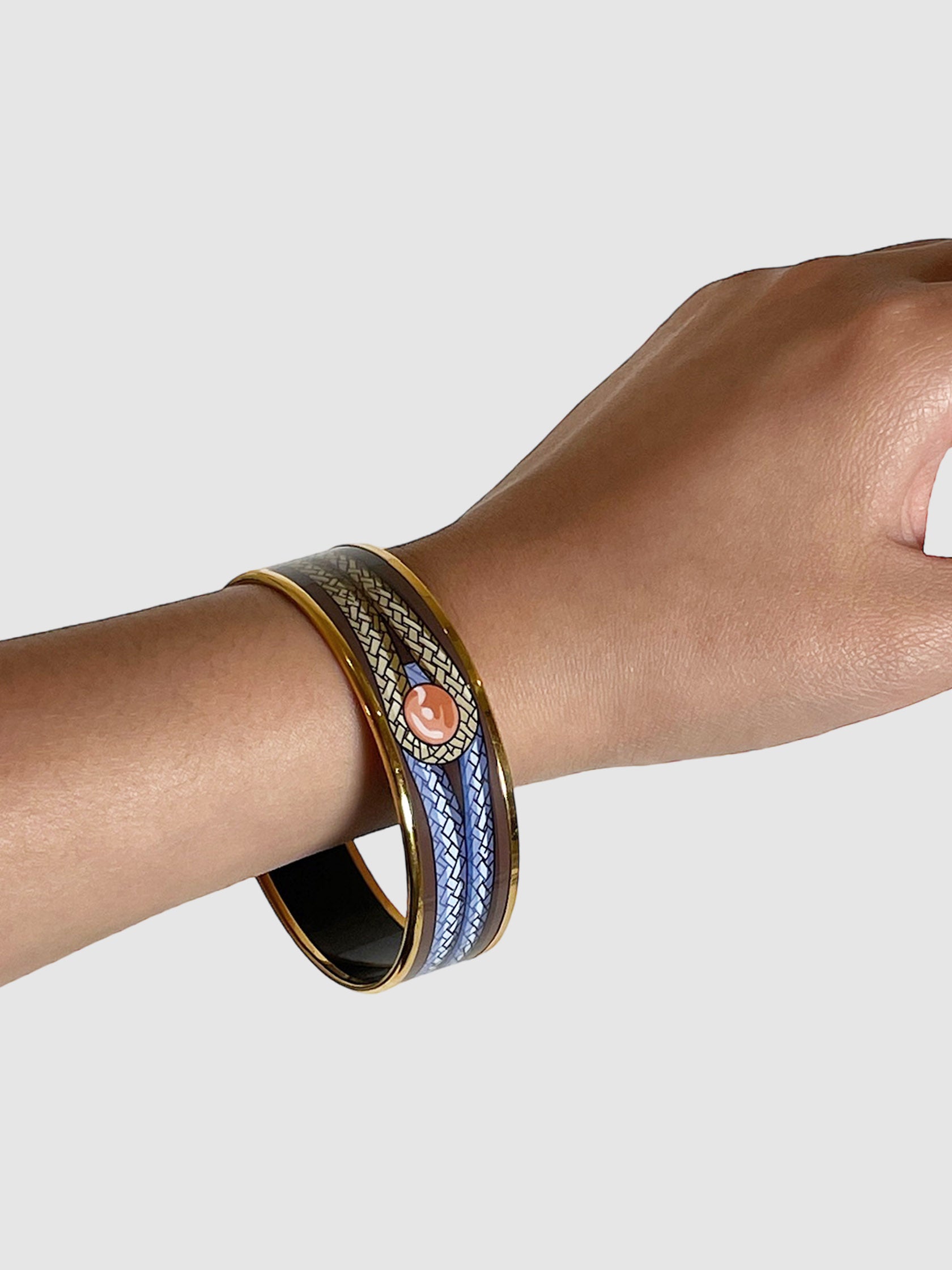 Enamel Printed Bangle Bracelet