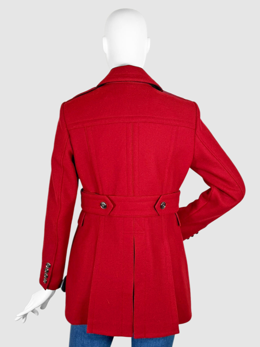Wool Double-Breasted Coat - Size 6