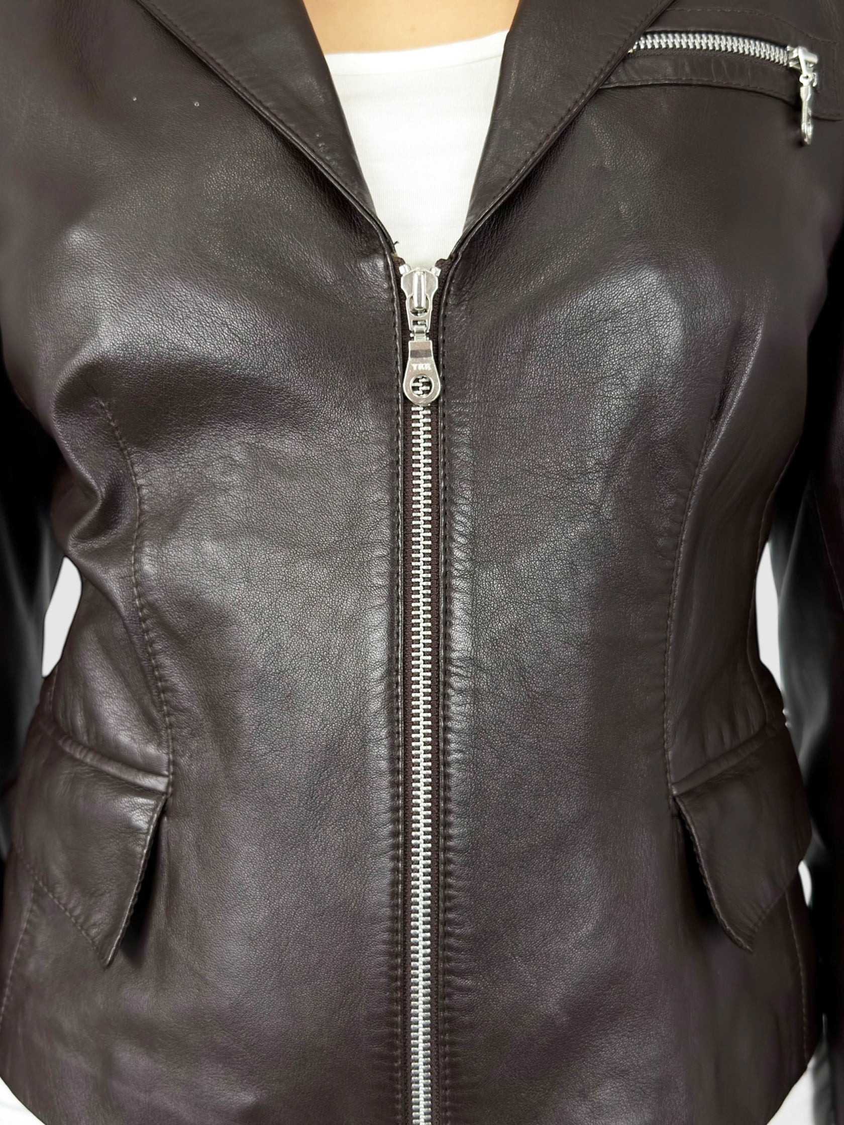 Leather Zip-Up Jacket