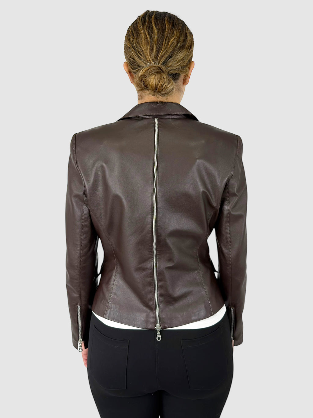 Leather Zip-Up Jacket