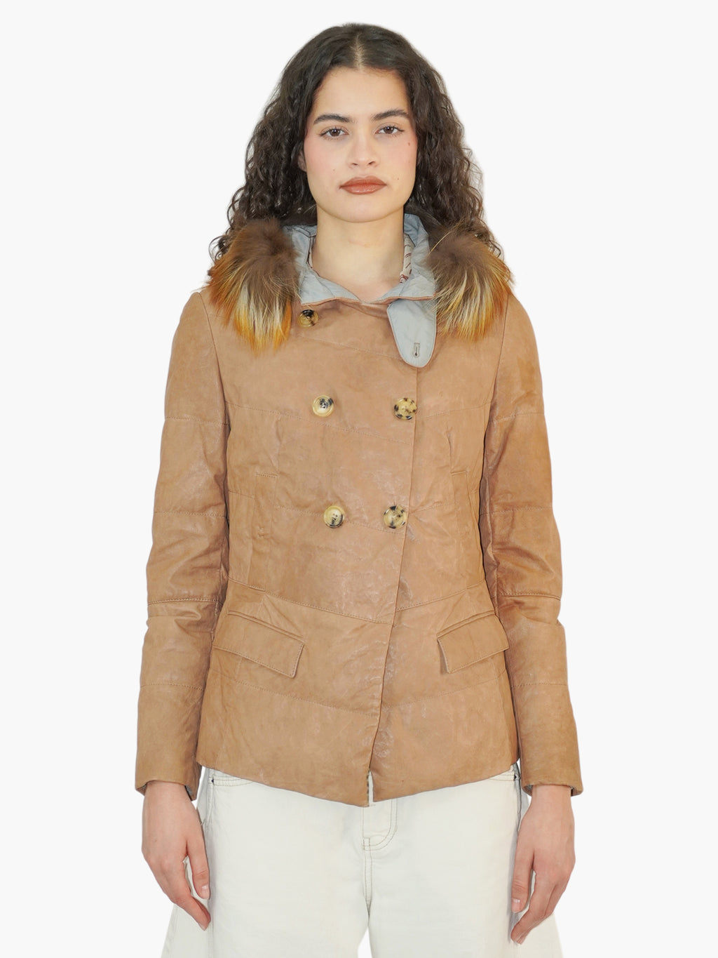Leather Padded Jacket