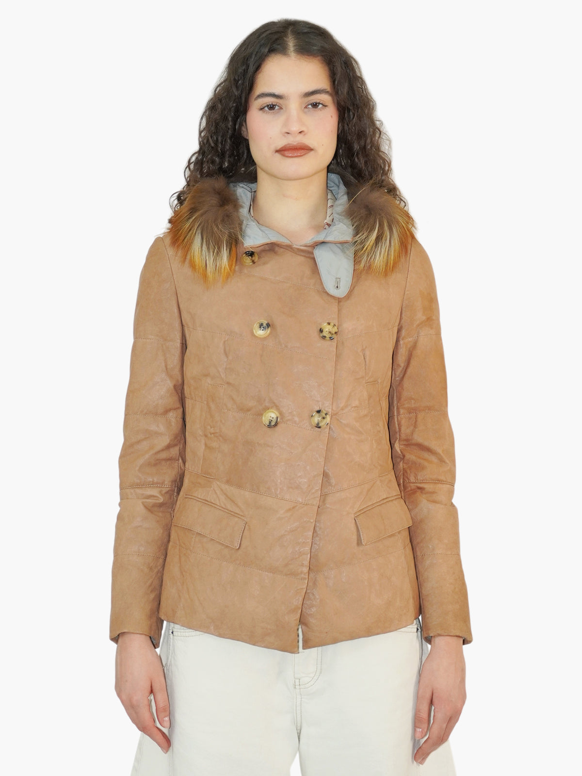 Leather Padded Jacket