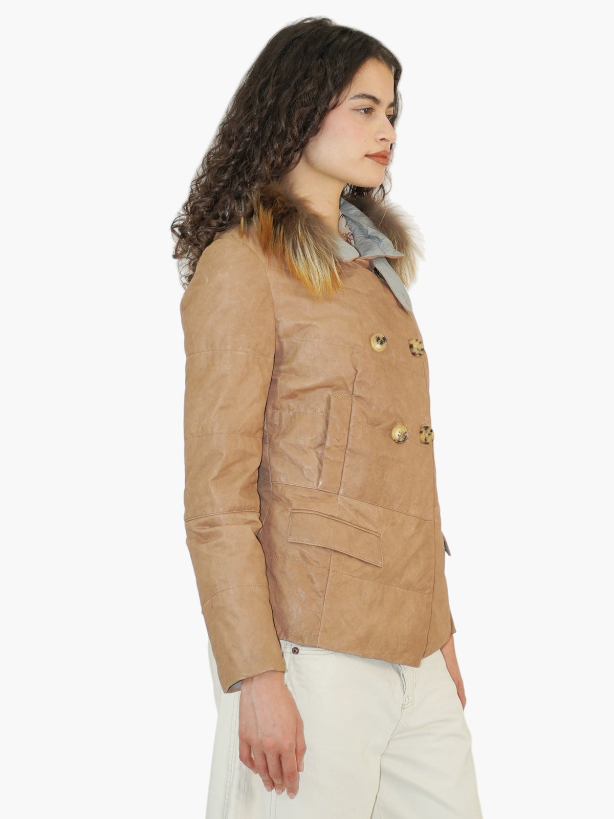 Leather Padded Jacket