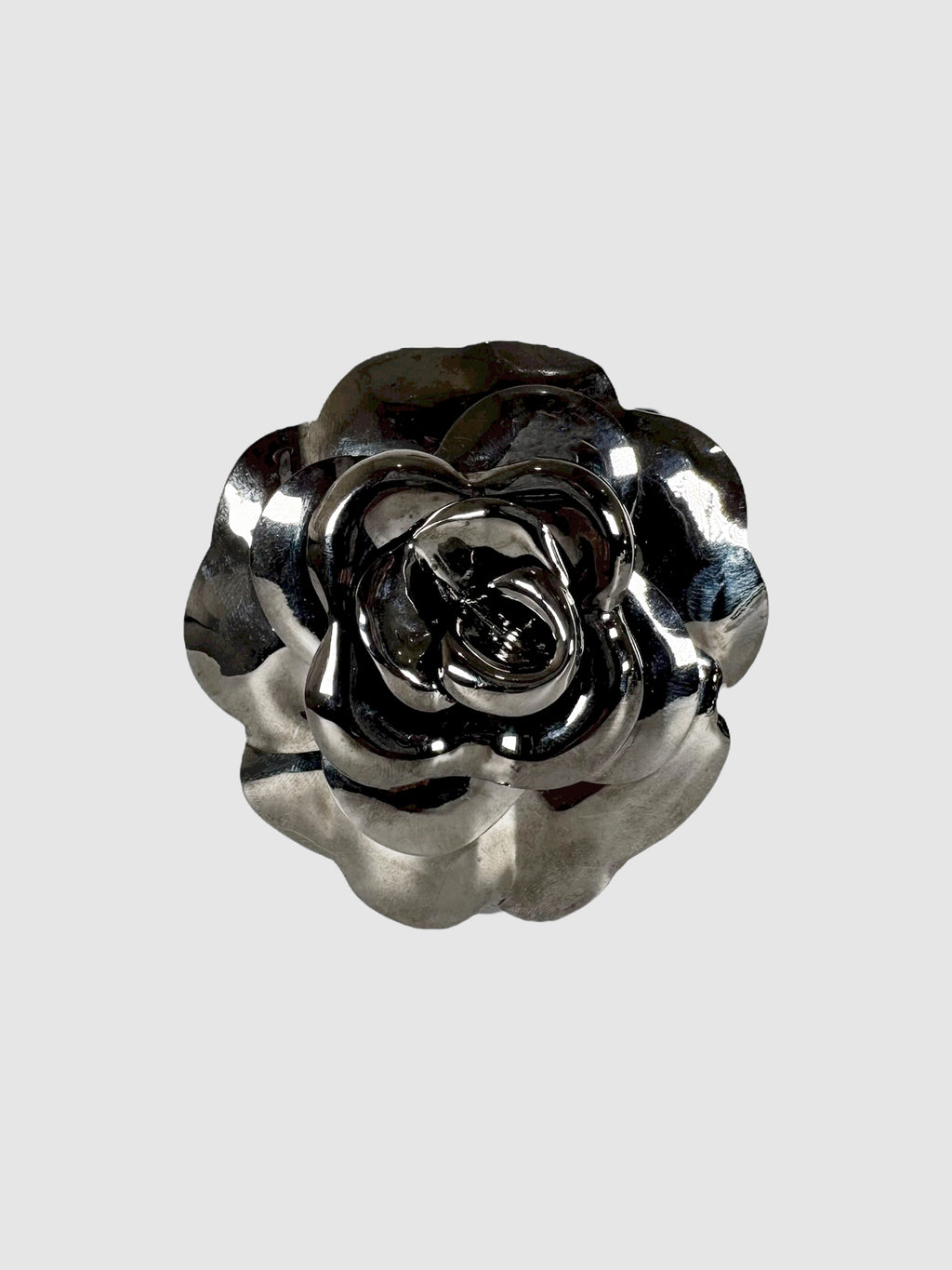 Metal Camellia Brooch