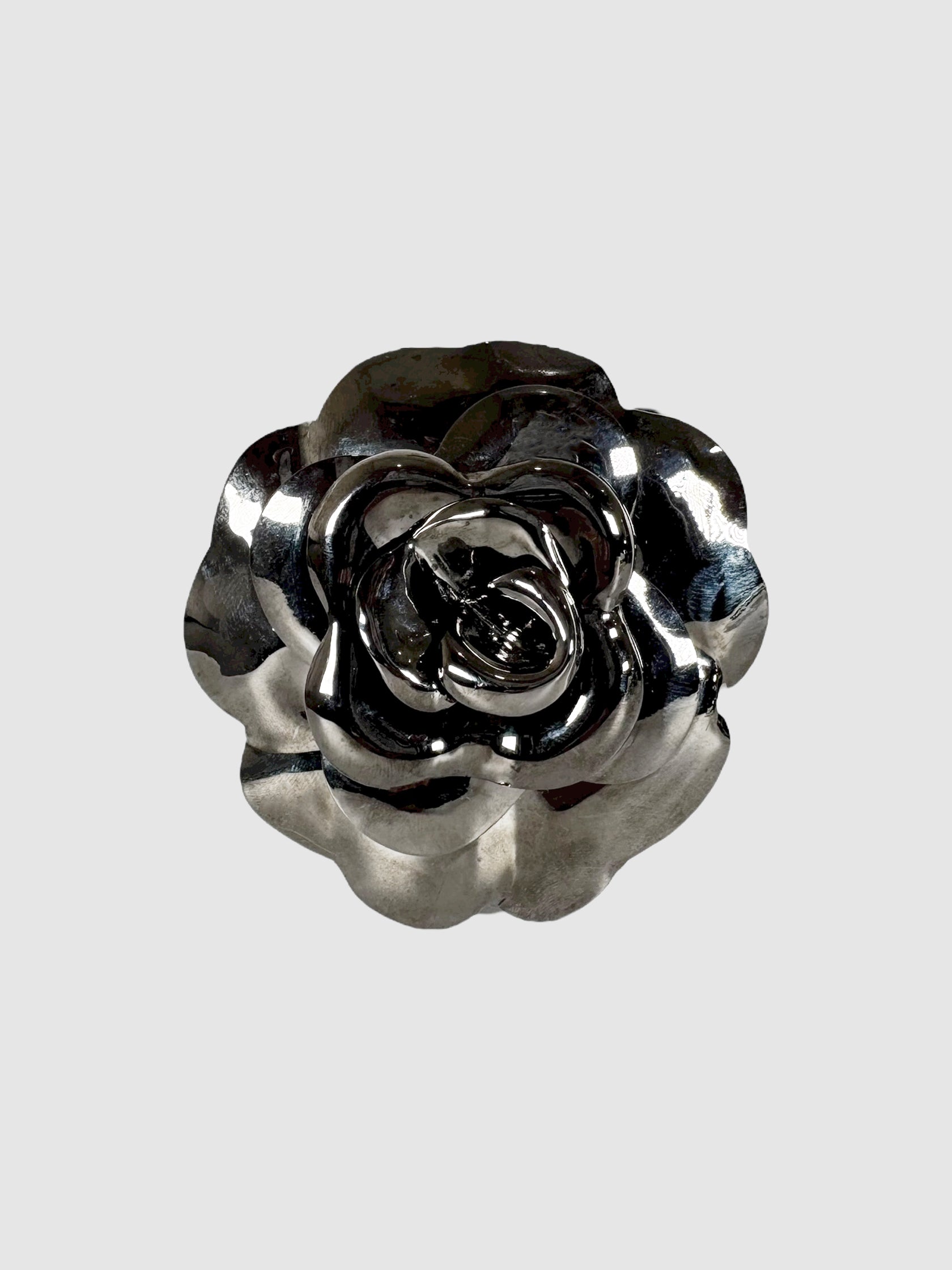 Metal Camellia Brooch