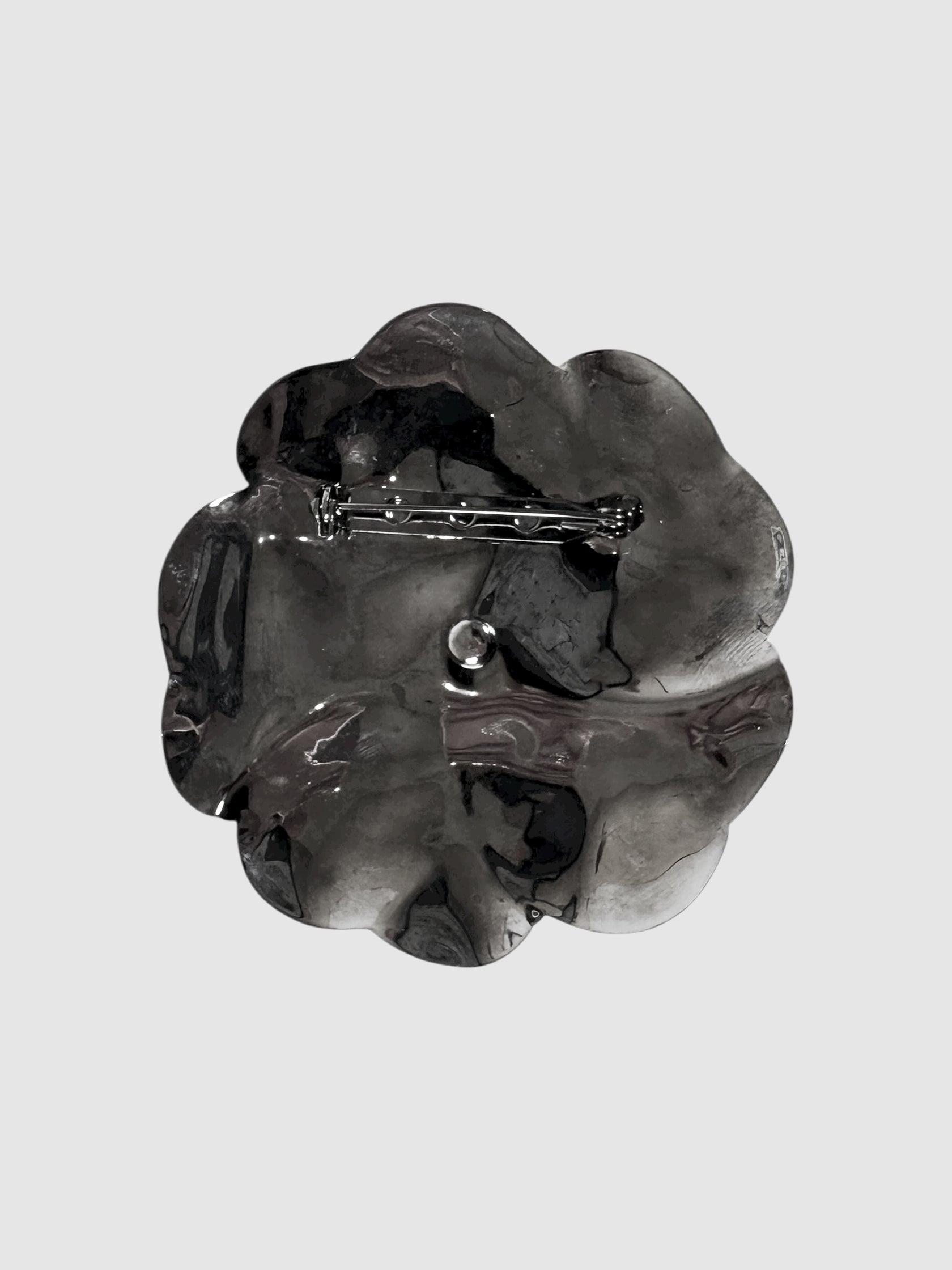 Metal Camellia Brooch