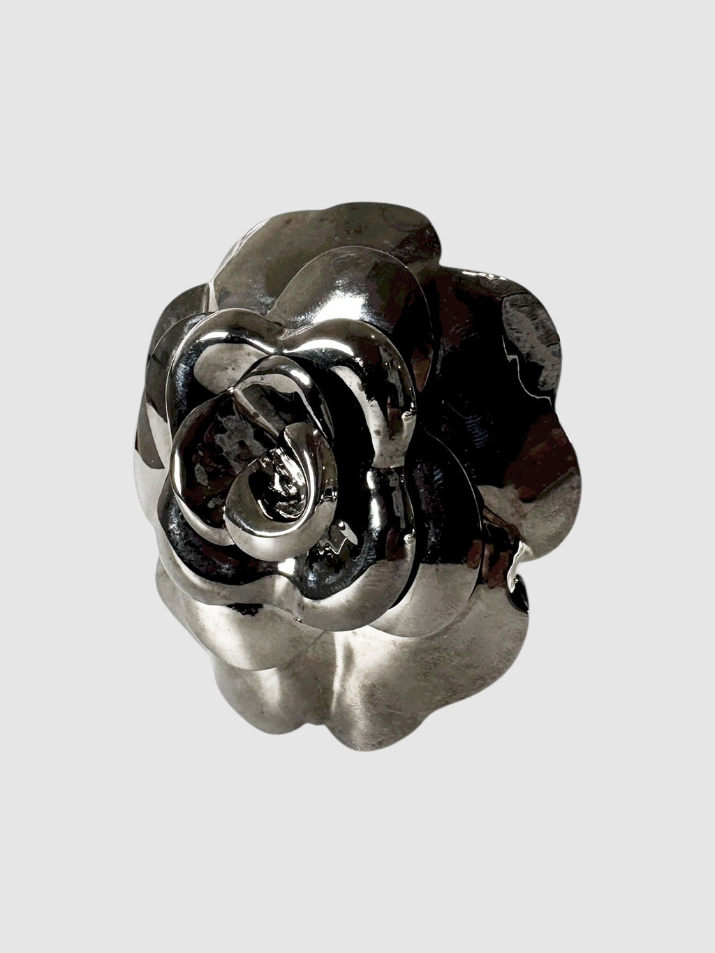 Metal Camellia Brooch