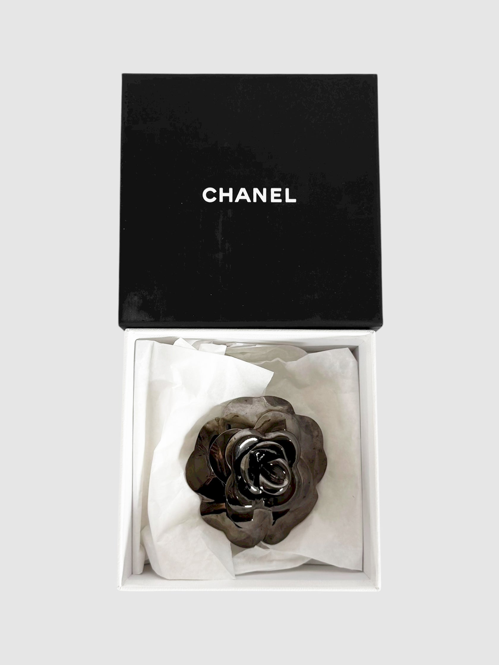 Metal Camellia Brooch