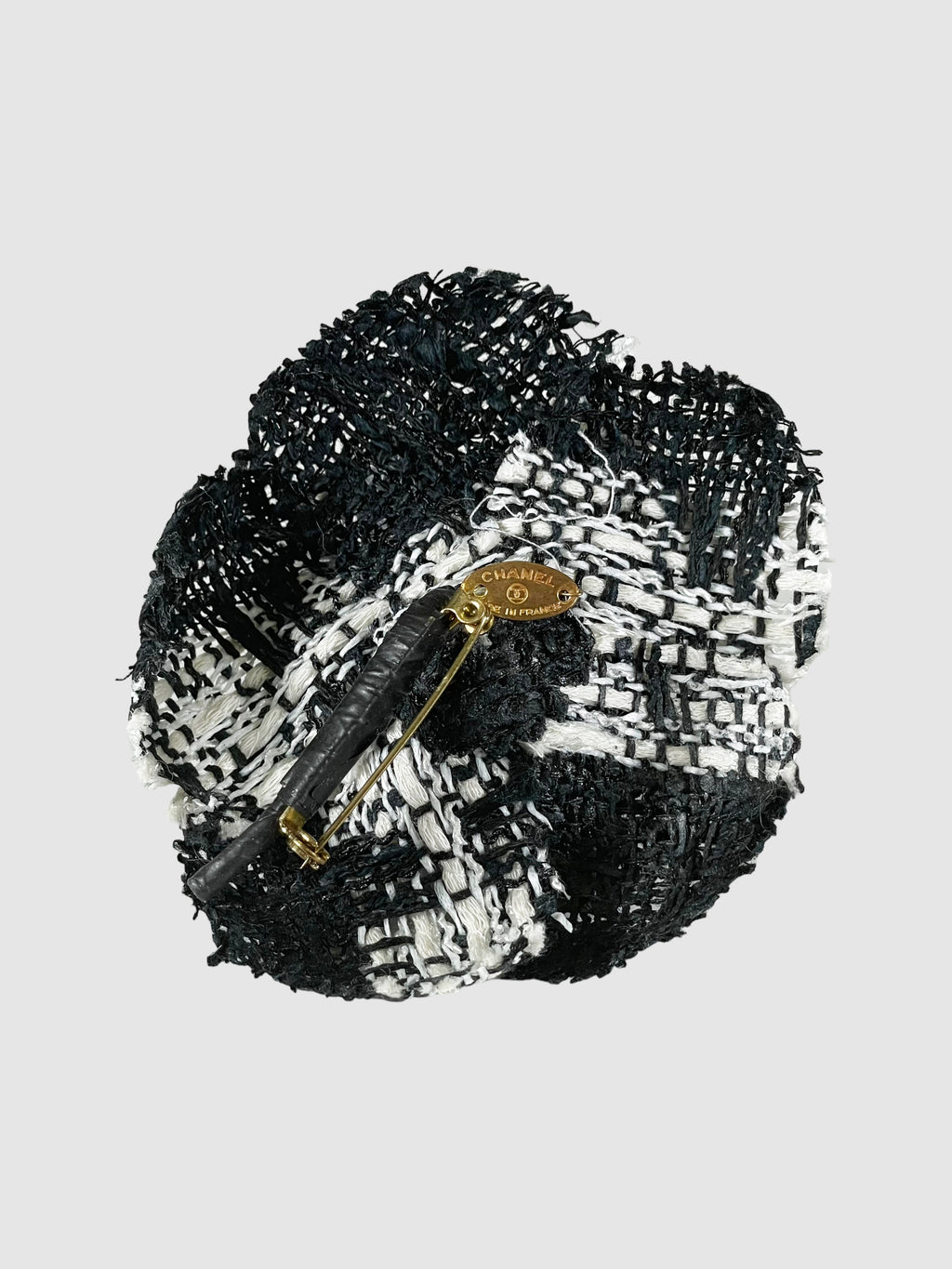 Tweed Camellia Brooch
