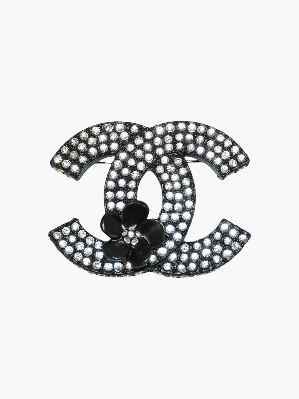 2002 Camellia Rhinestone Brooch