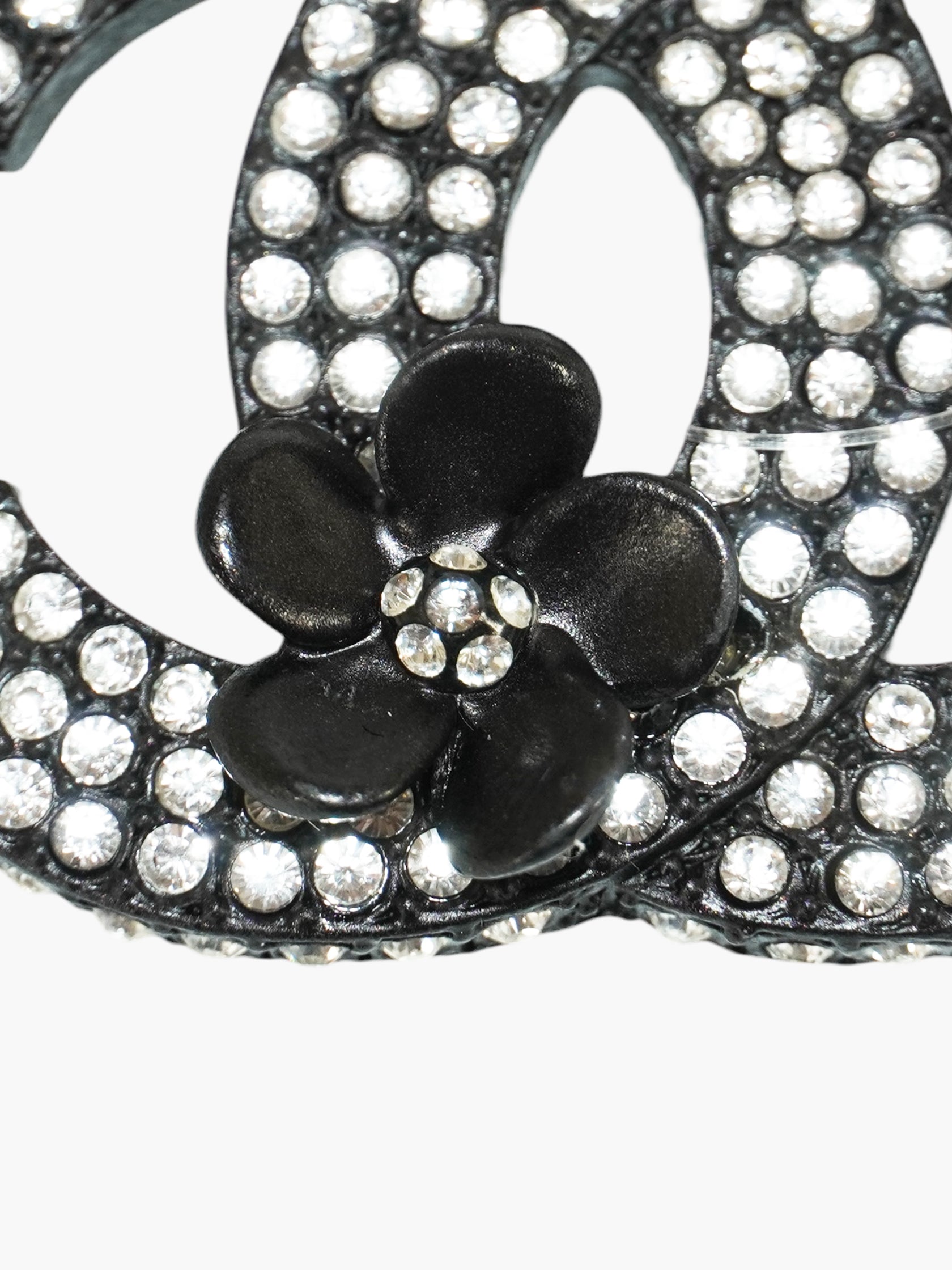 2002 Camellia Rhinestone Brooch