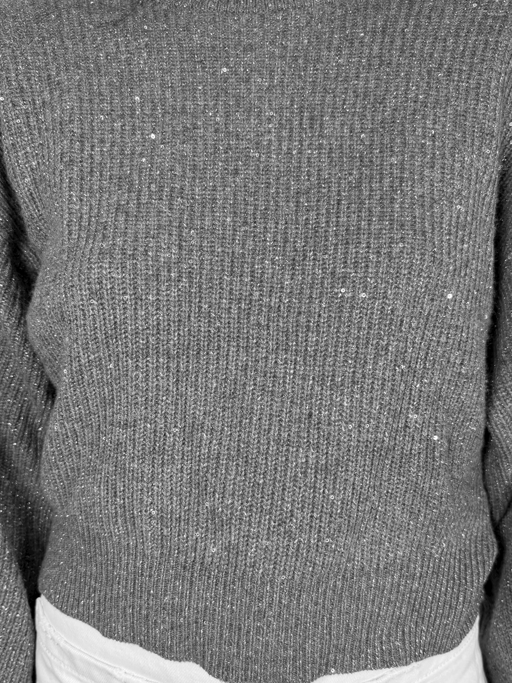 Metallic Cropped Sweater