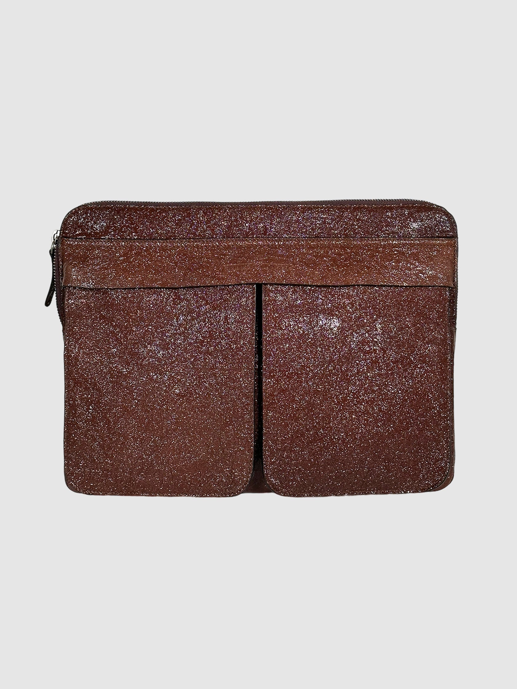 Brunello Cucinelli Shimmery Crossbody Bag / Laptop Sleeve