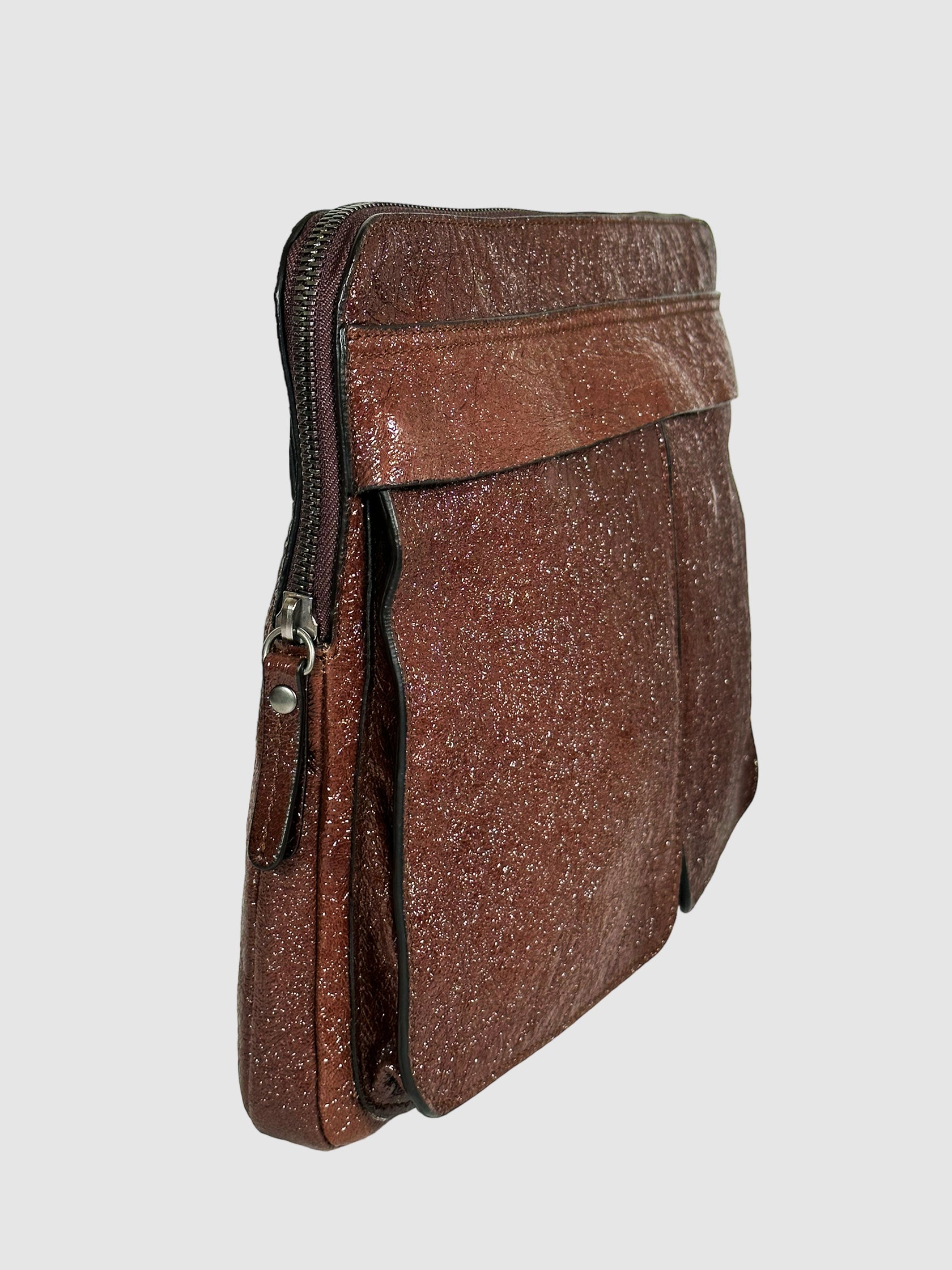 Brunello Cucinelli Shimmery Crossbody Bag / Laptop Sleeve