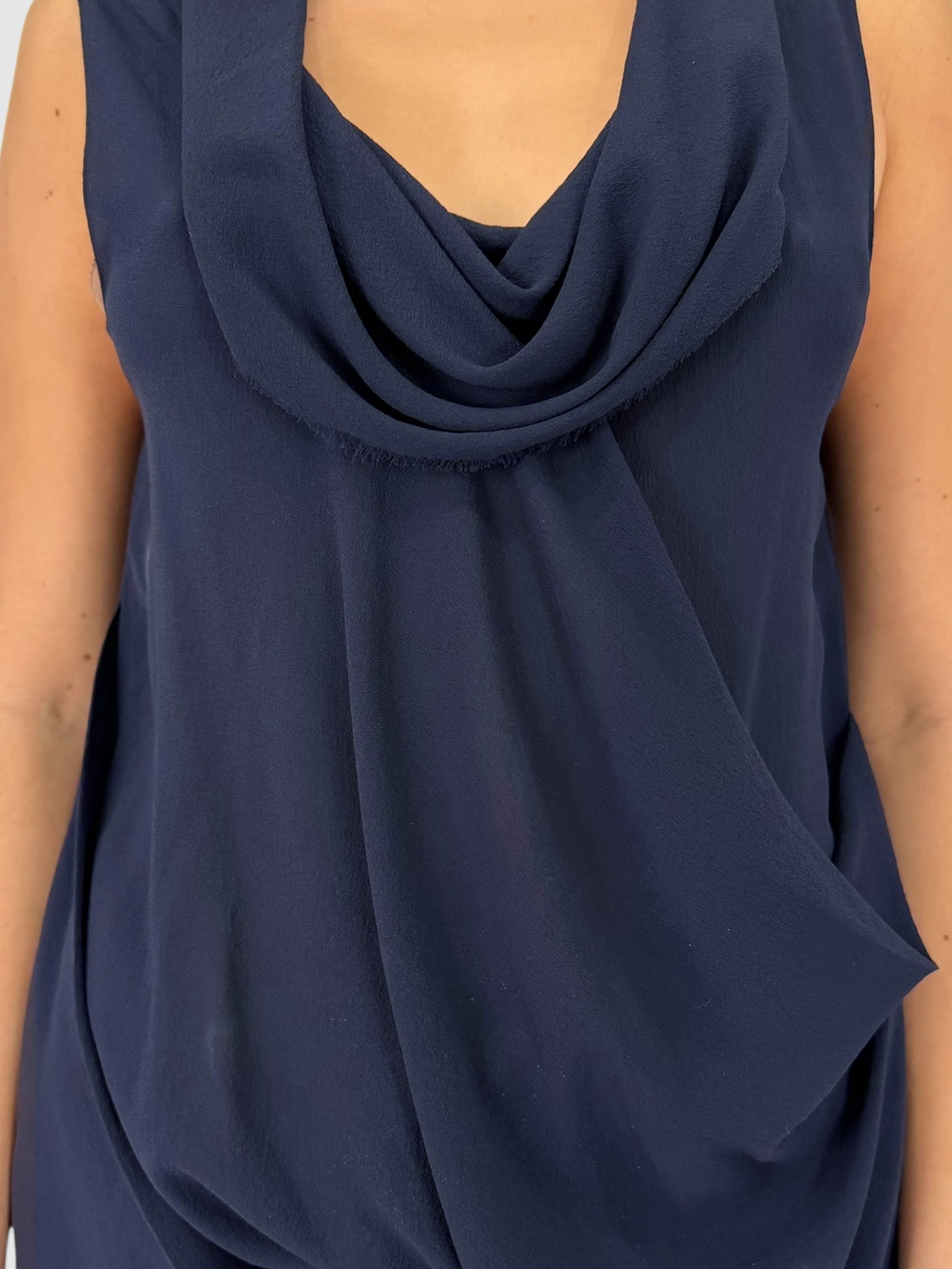 Draped Silk Top