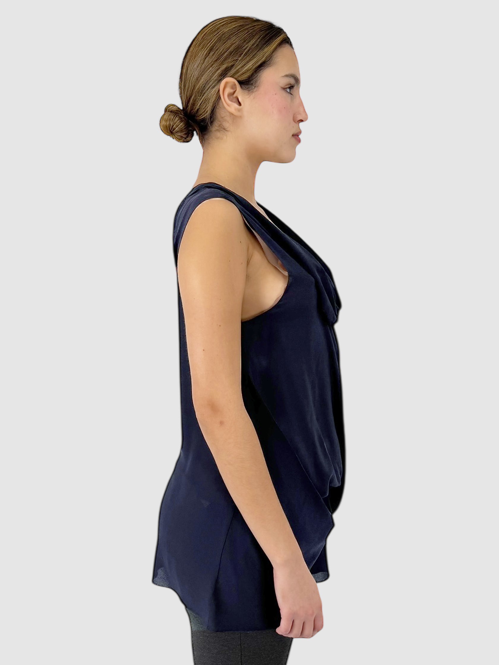 Draped Silk Top