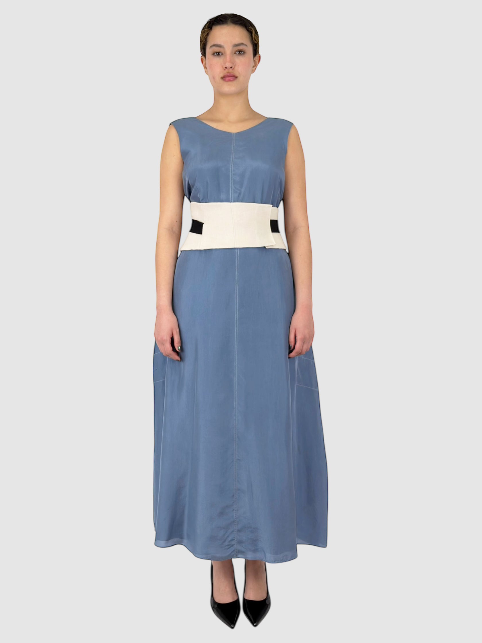Silk Belted Dress