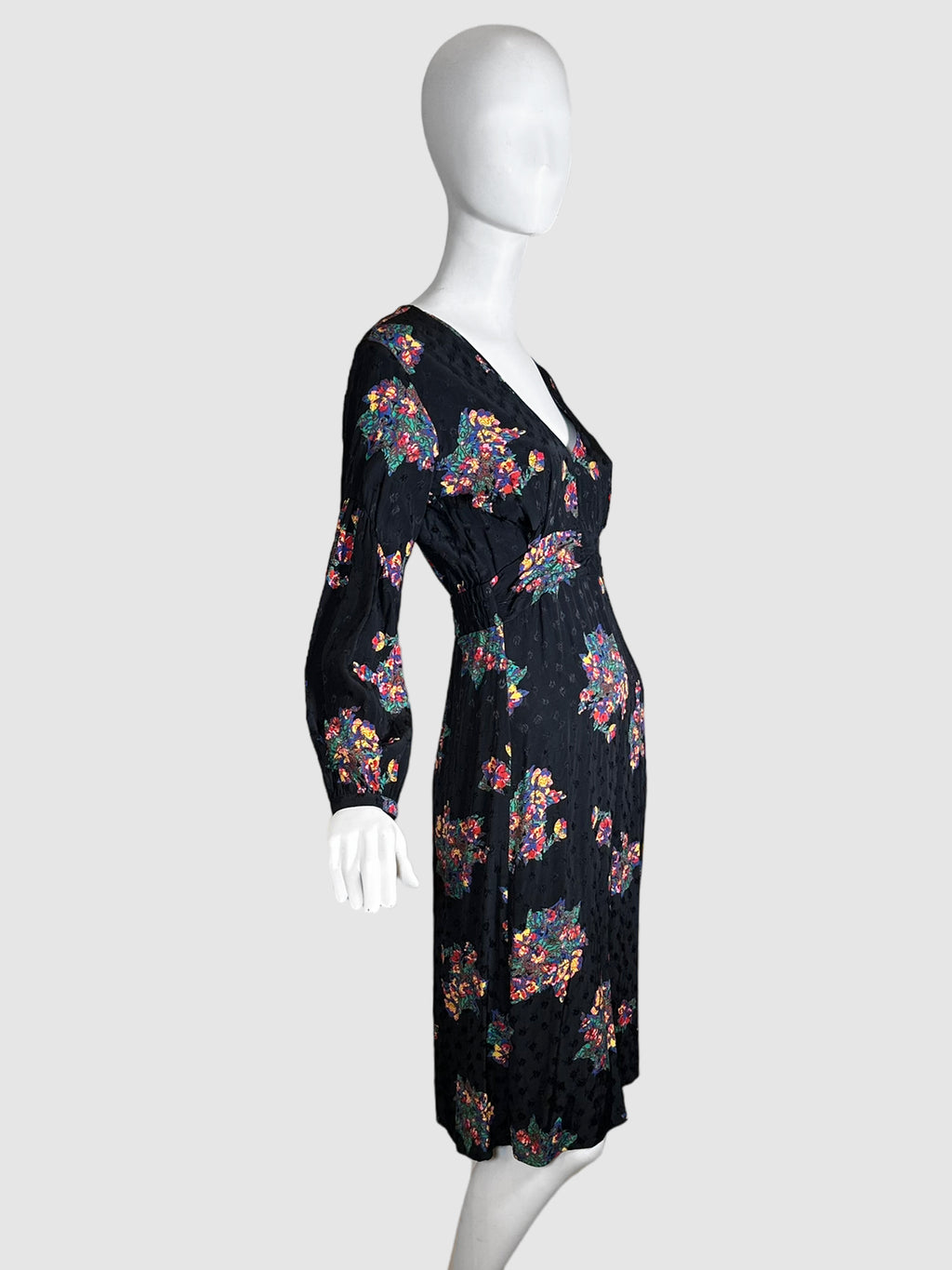 Ba&Sh Floral V-Neck Dress - Size 1