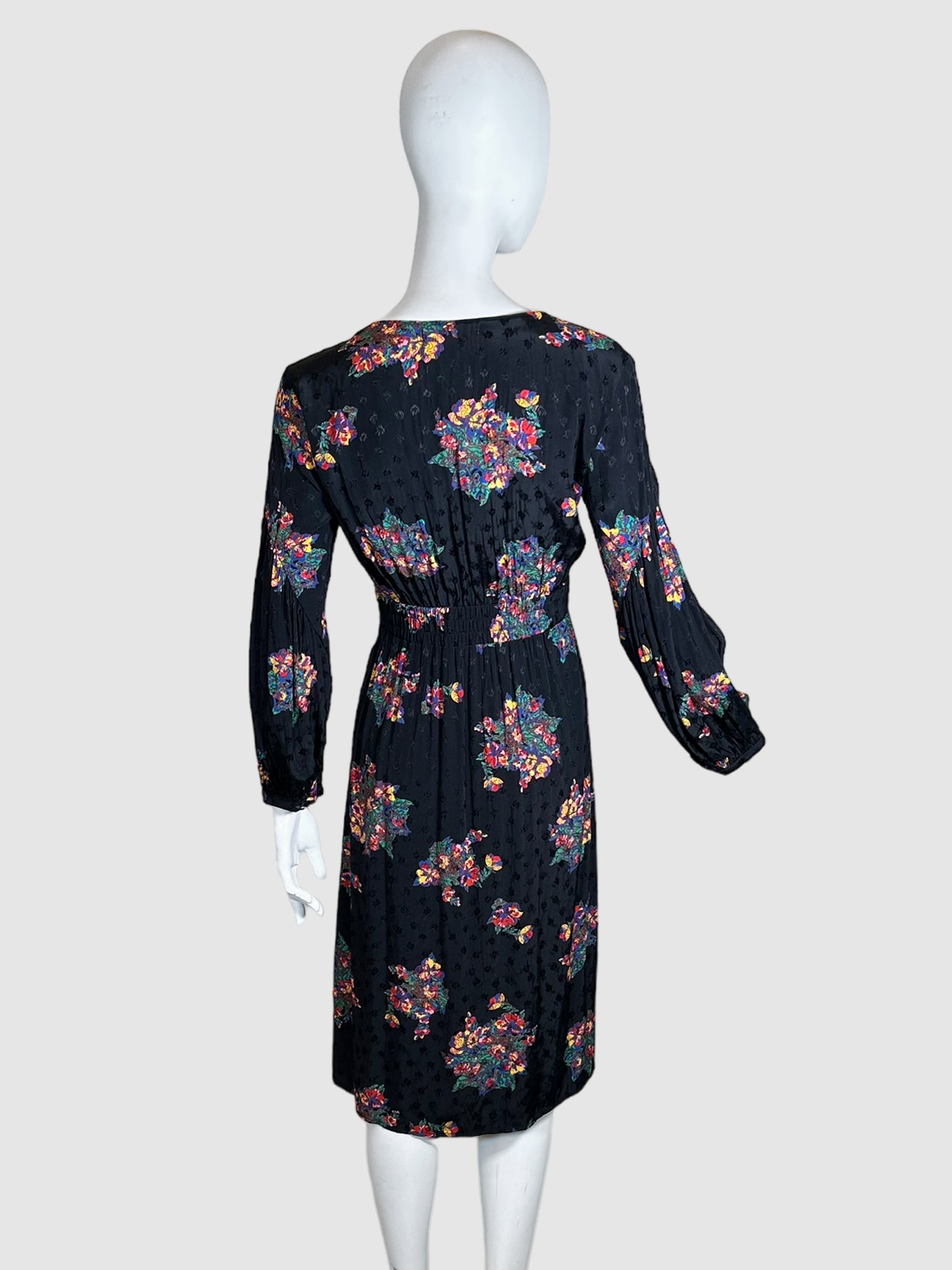 Ba&Sh Floral V-Neck Dress - Size 1