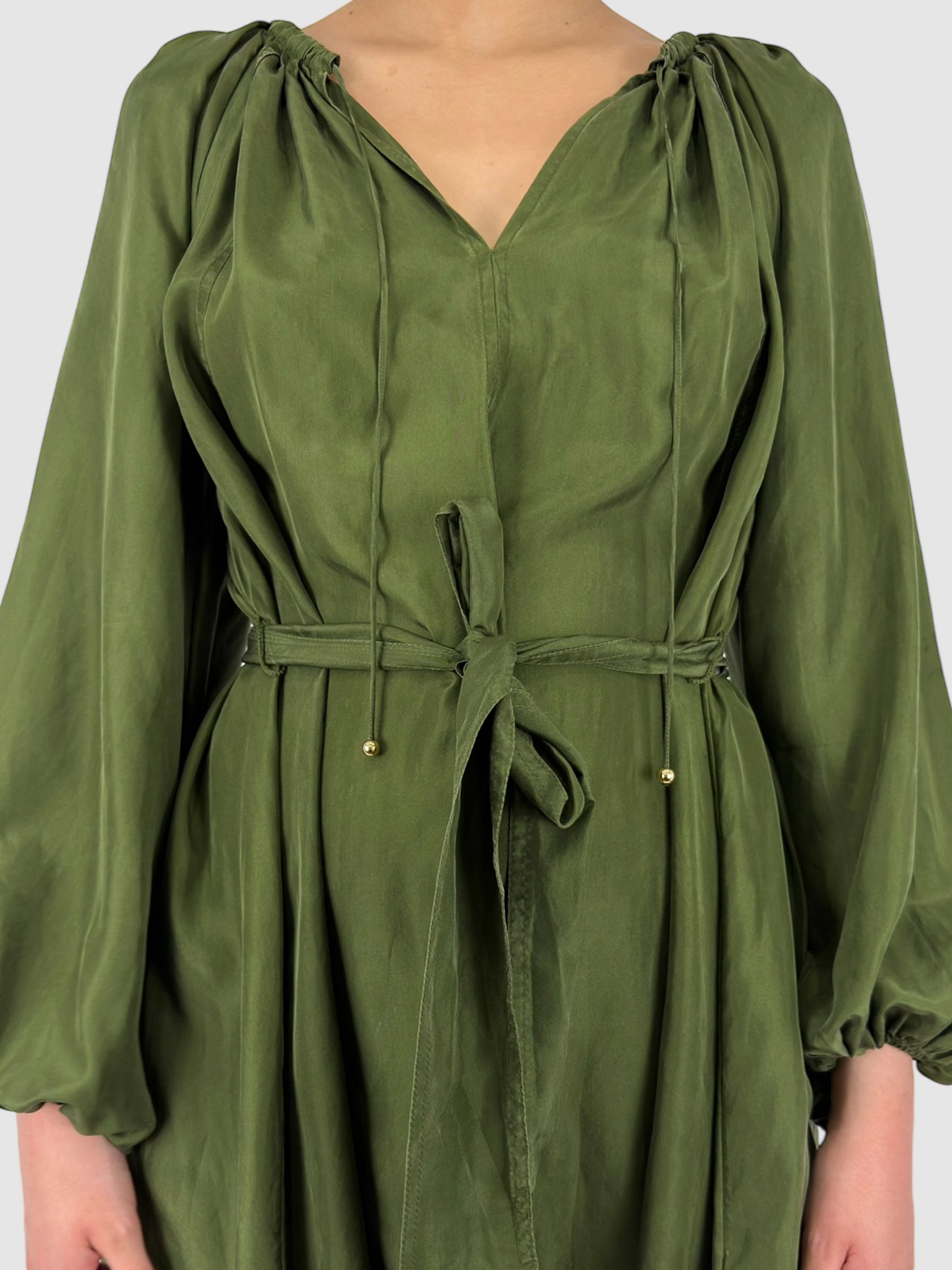 Silk Belted Dress