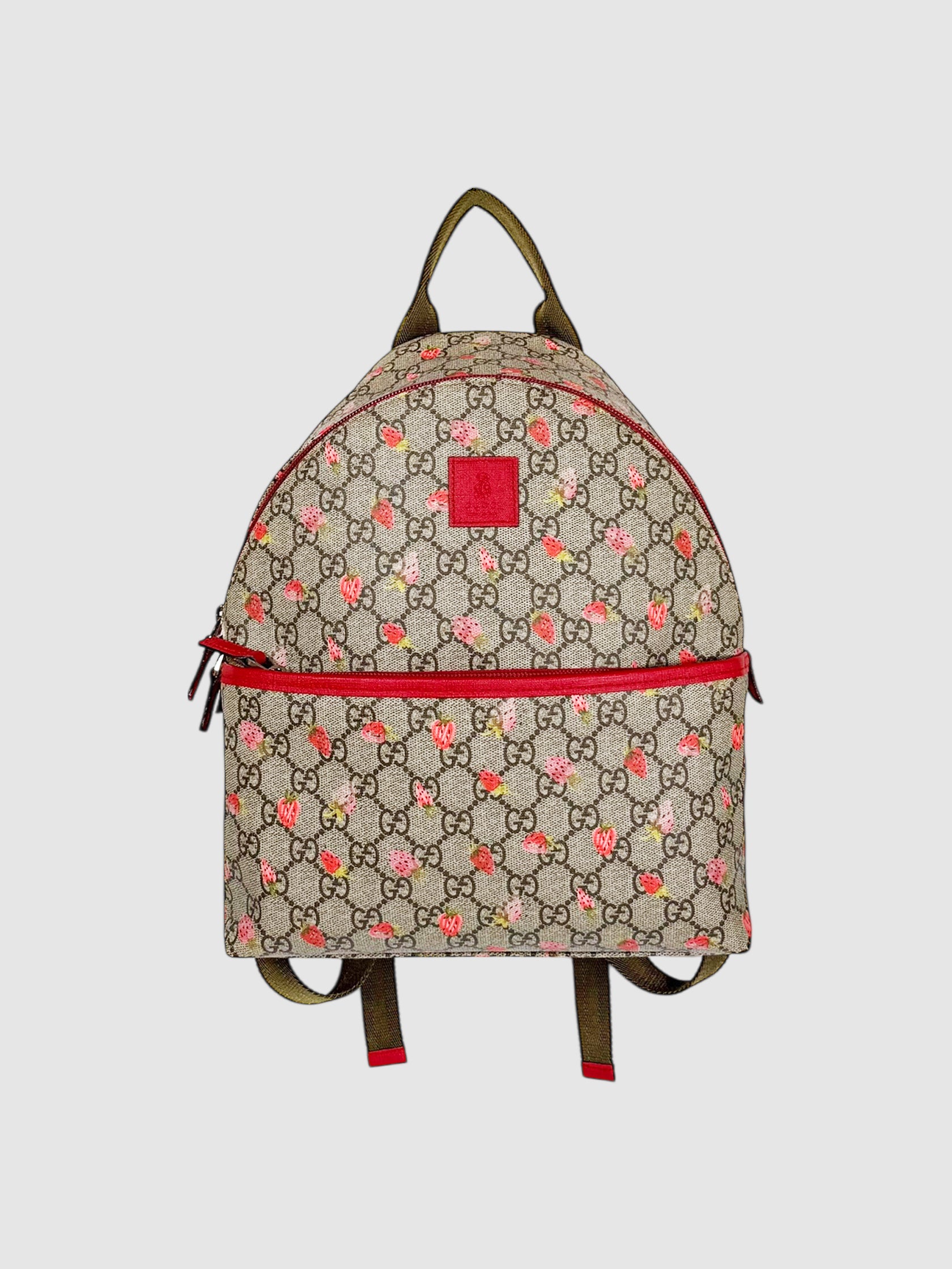 GUCCI GG Supreme Strawberry Backpack – Second Nature Boutique display picture 2