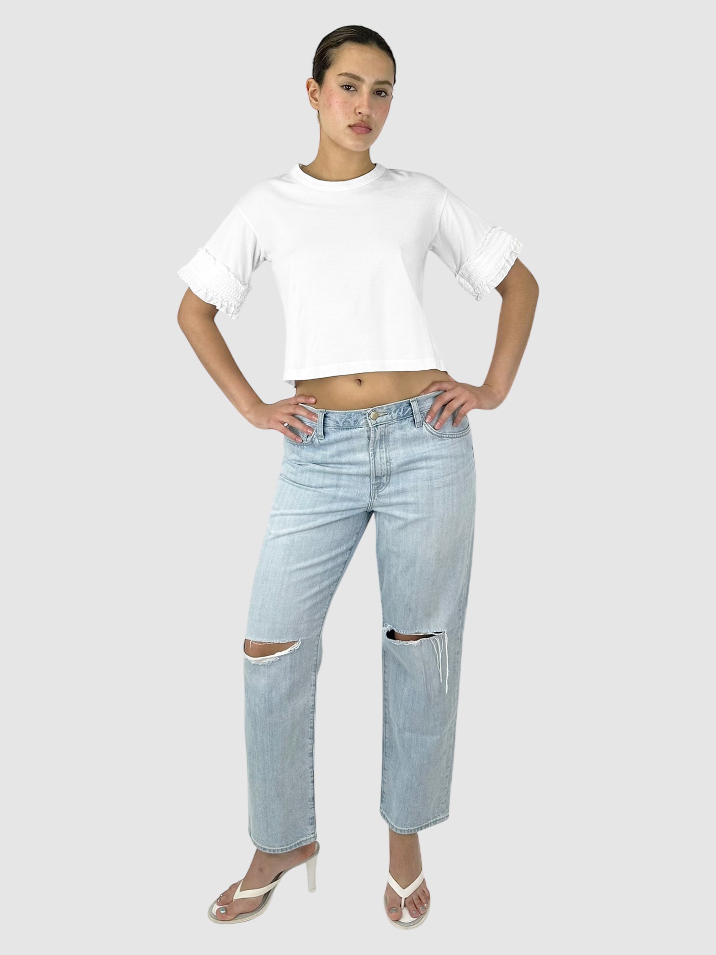 Ruffled Sleeve Top
