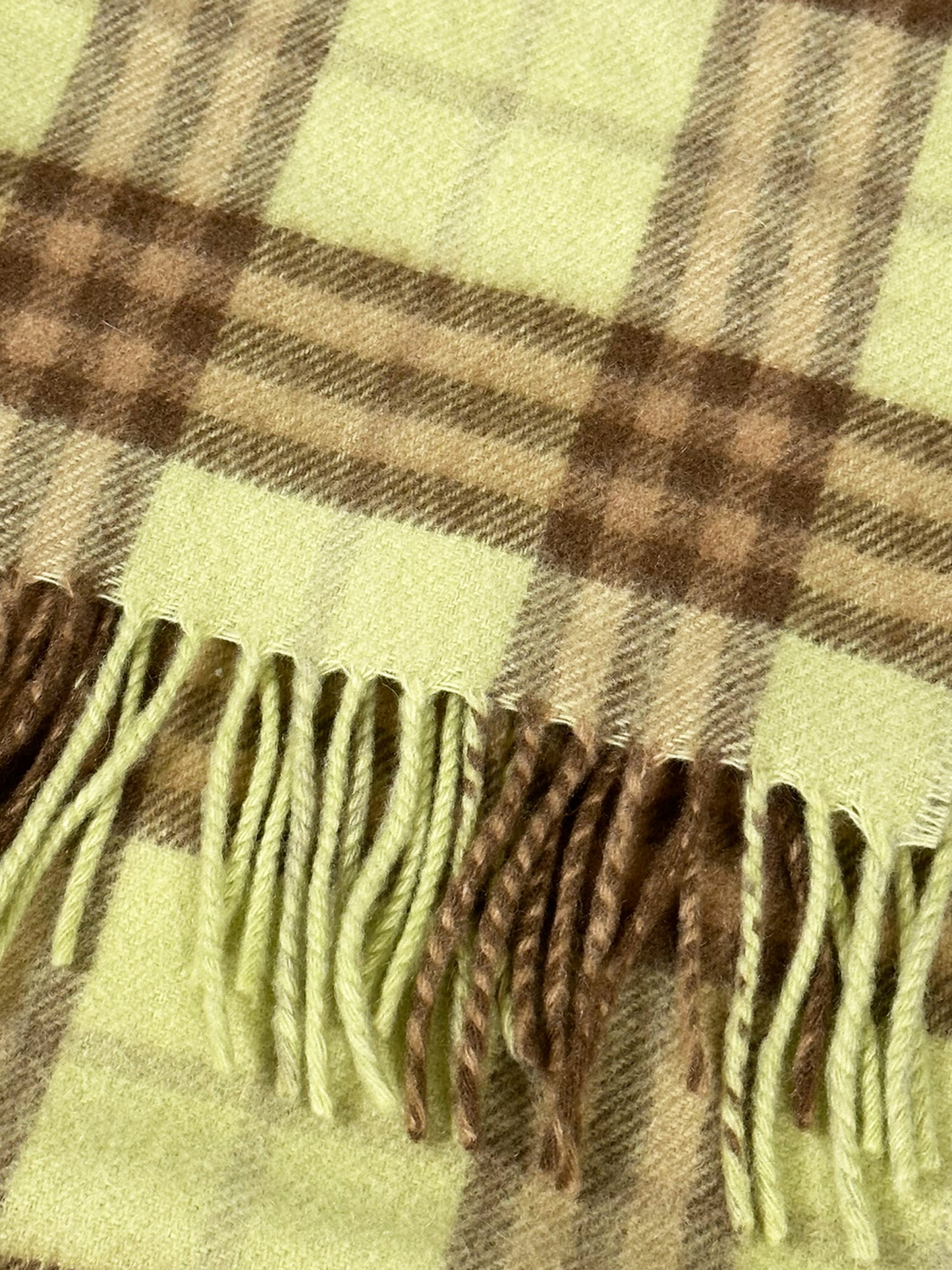 Burberry Cashmere Plaid Print Scarf