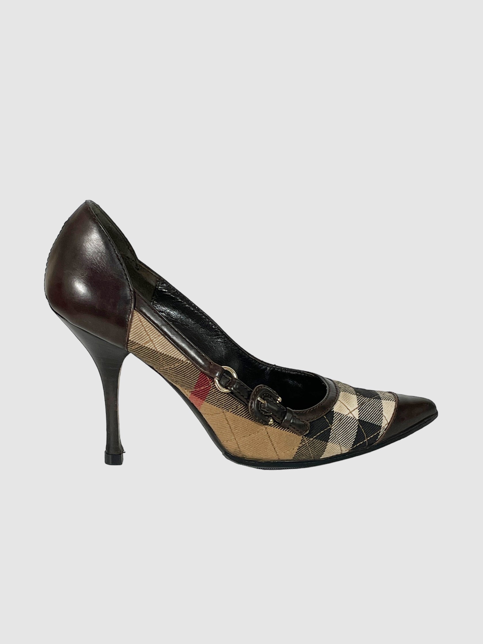 Nova Check Print Pumps - Size 37