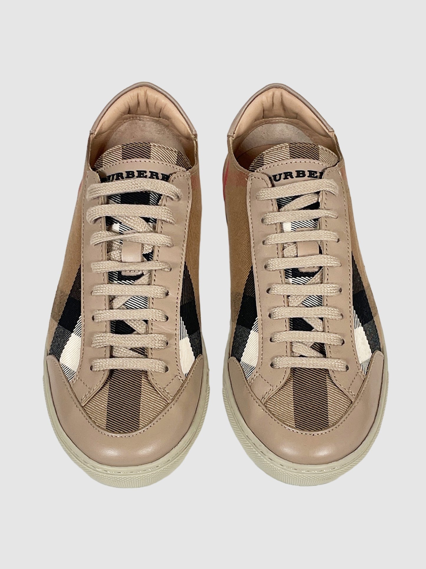 Leather Nova Check Sneakers - Size 36