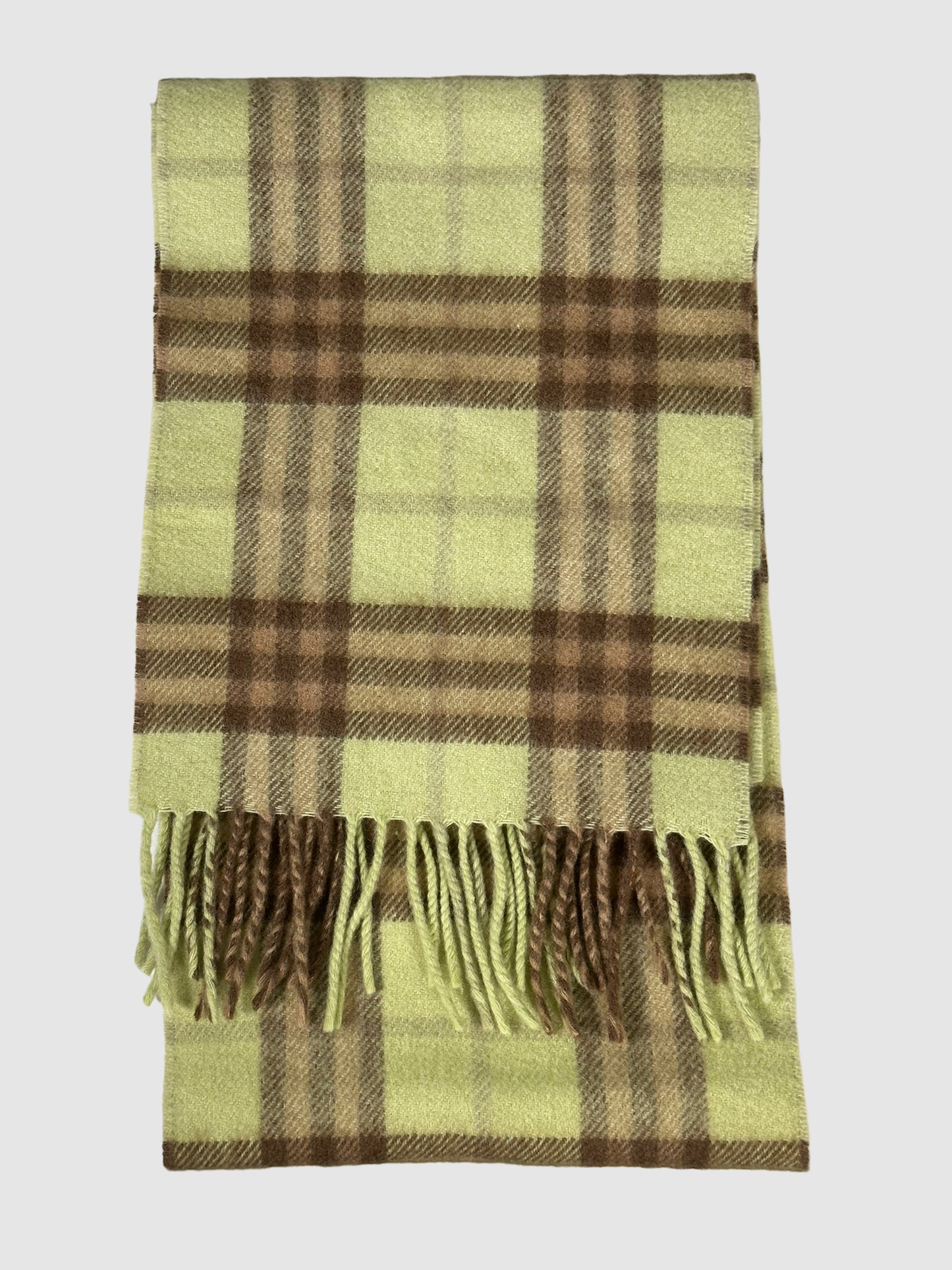 Burberry Cashmere Plaid Print Scarf