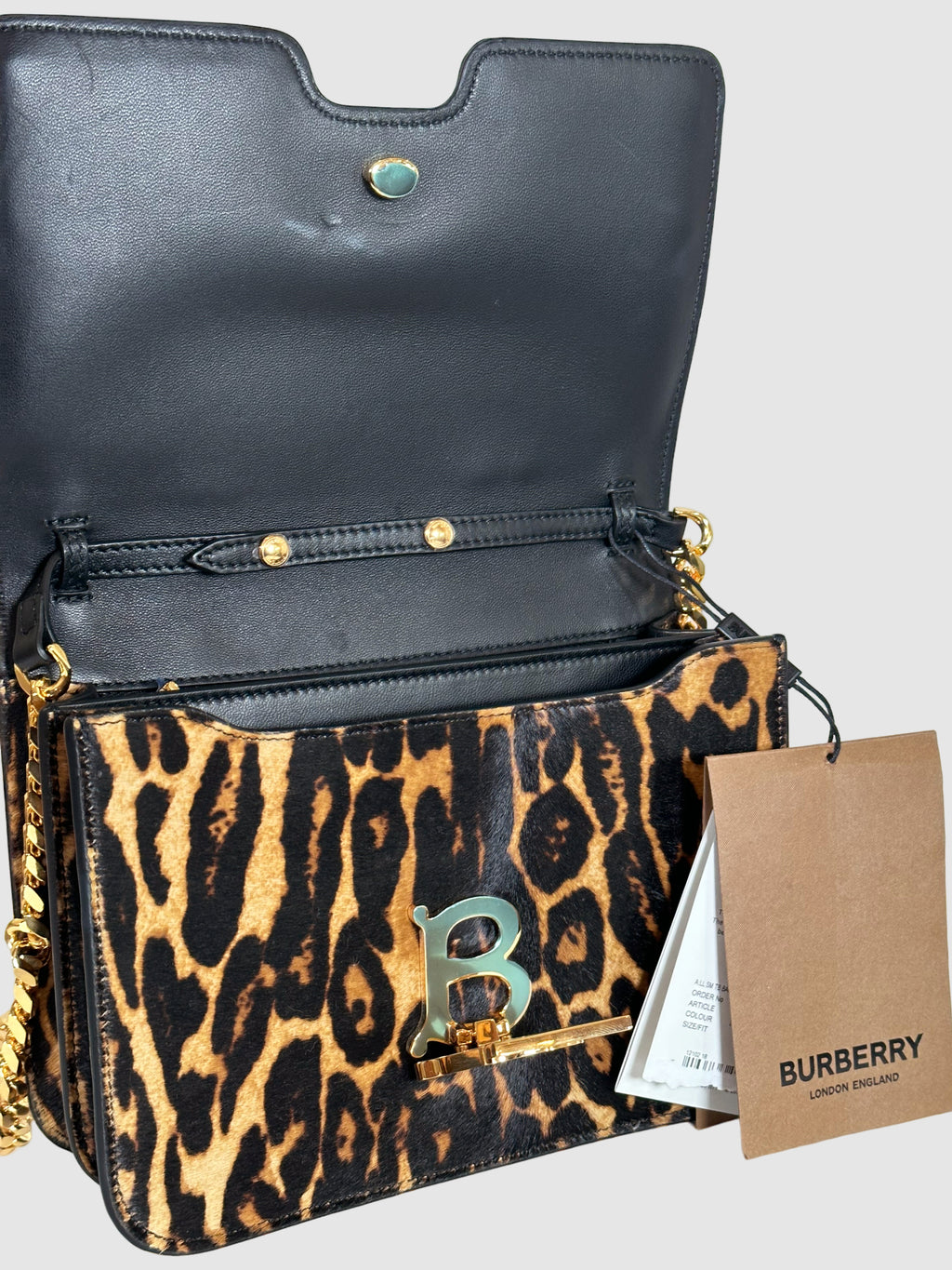 Burberry Animal Print TB Shoulder Bag