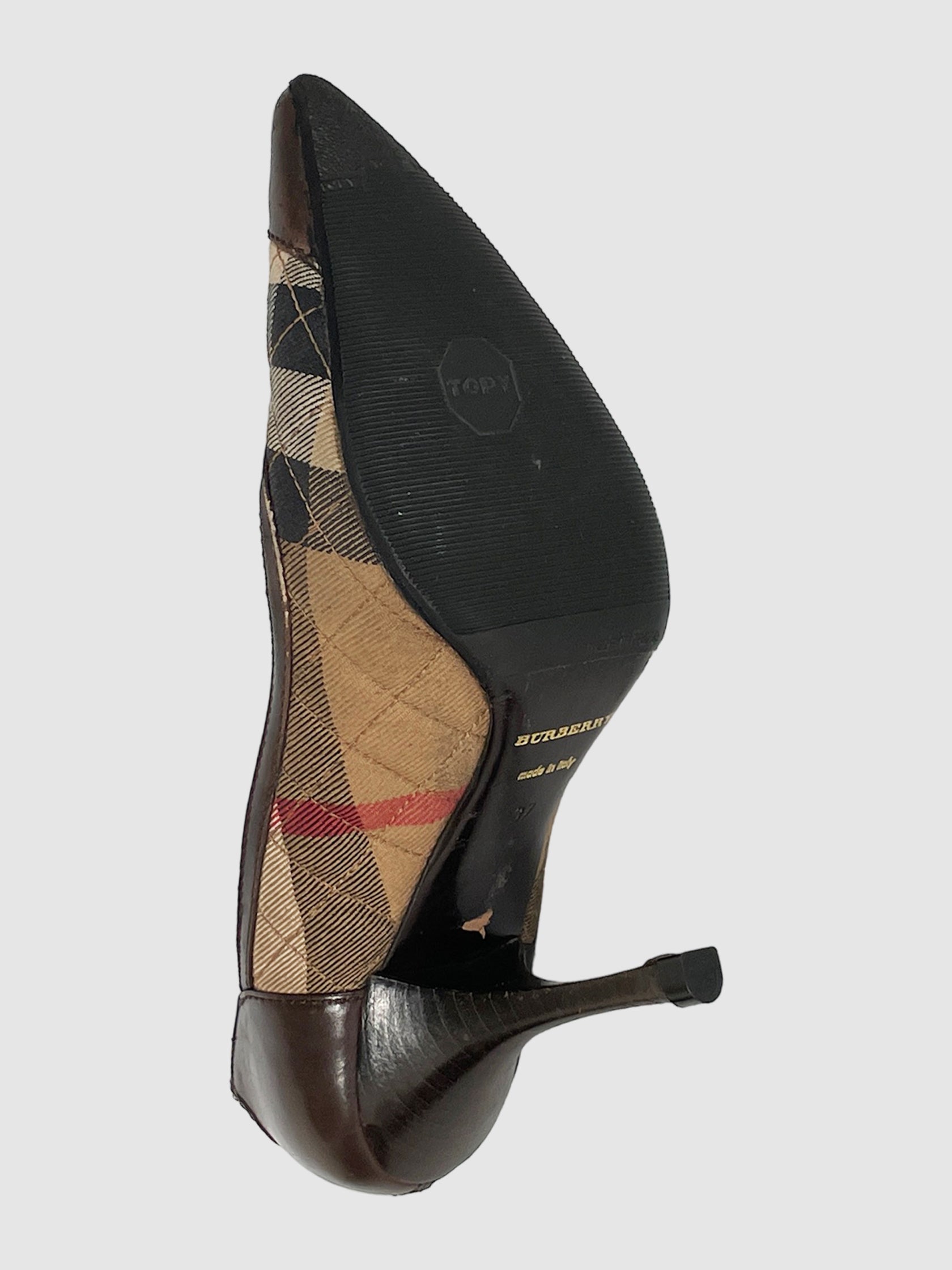 Nova Check Print Pumps - Size 37