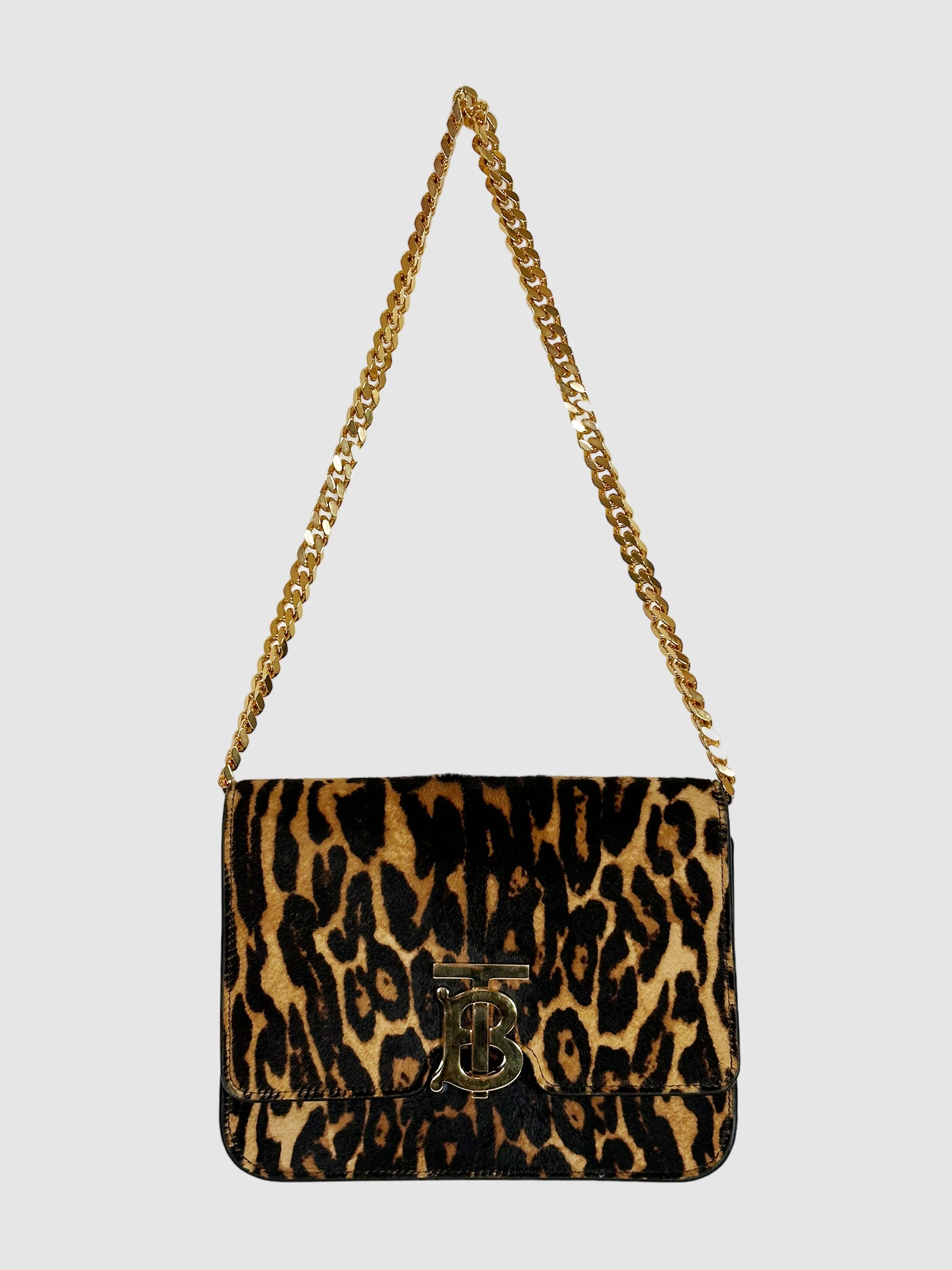 Burberry Animal Print TB Shoulder Bag