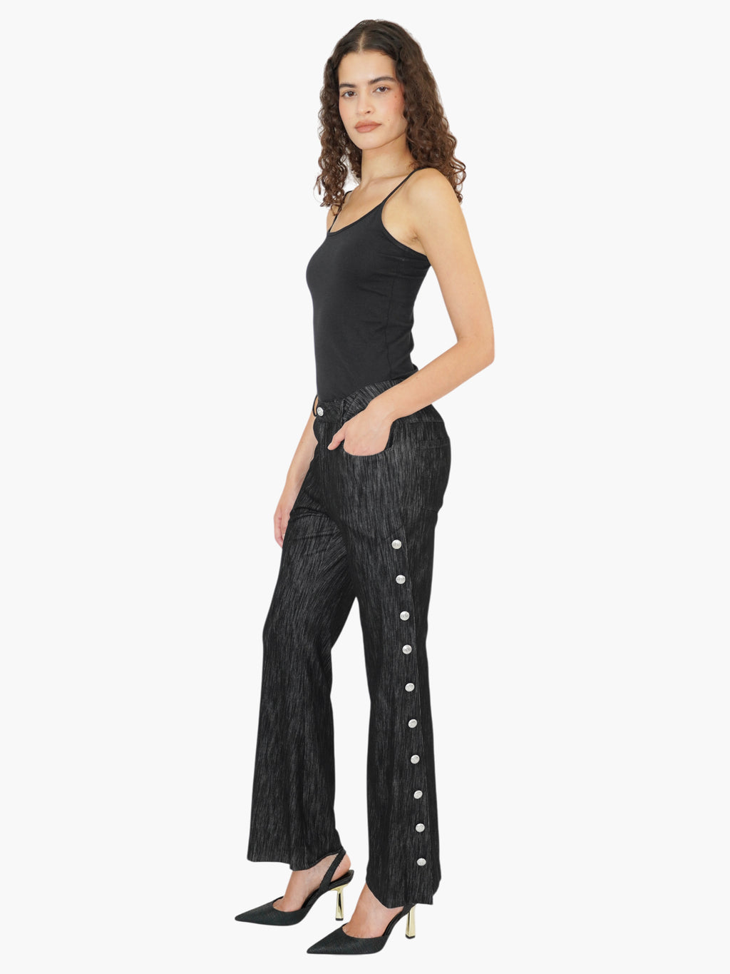 Side Button Pants