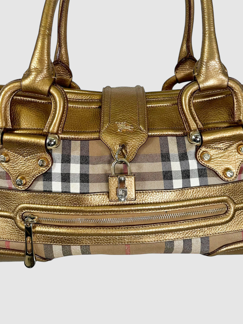 Metallic House Check Manor Tote Bag