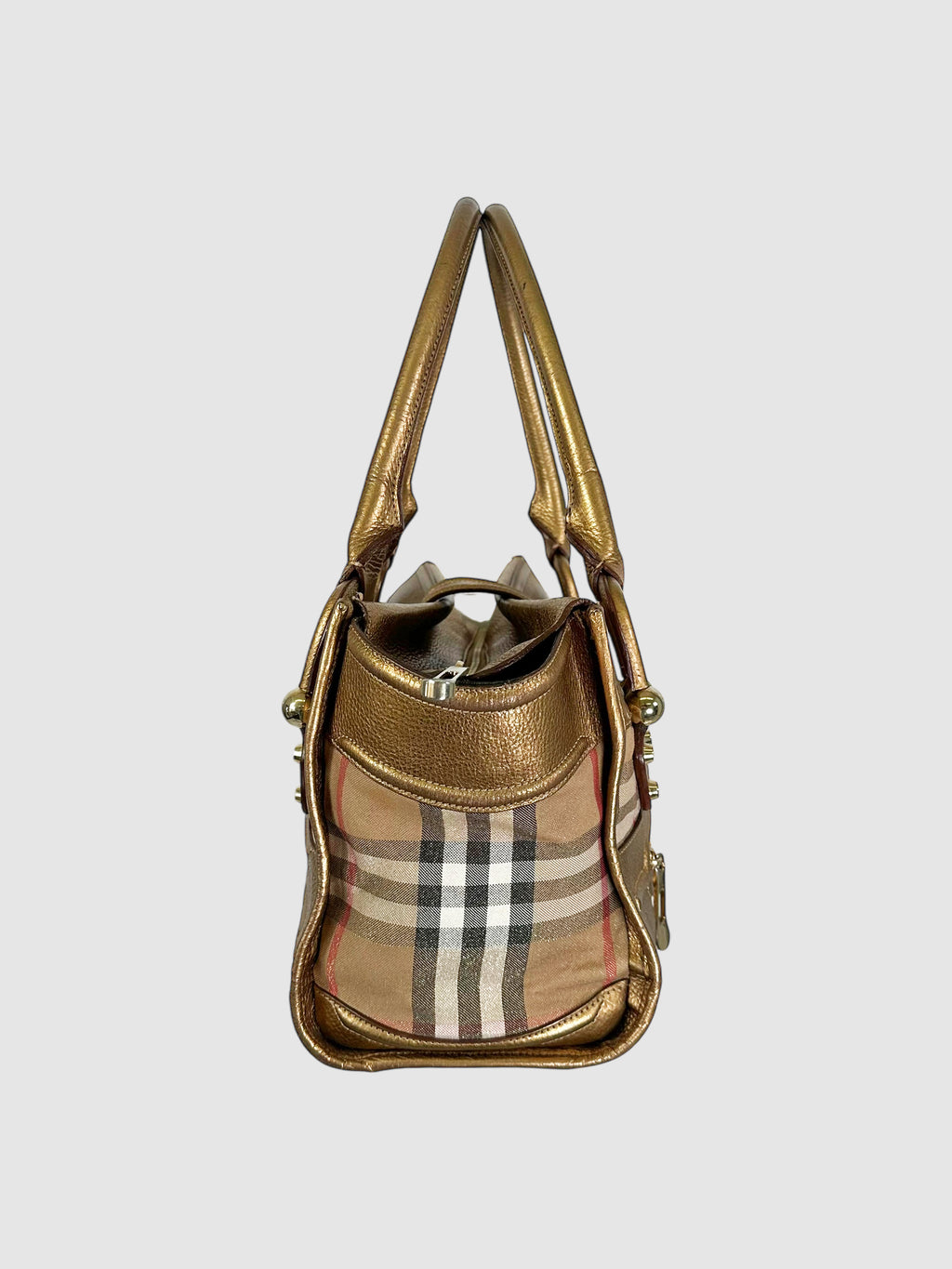 Metallic House Check Manor Tote Bag