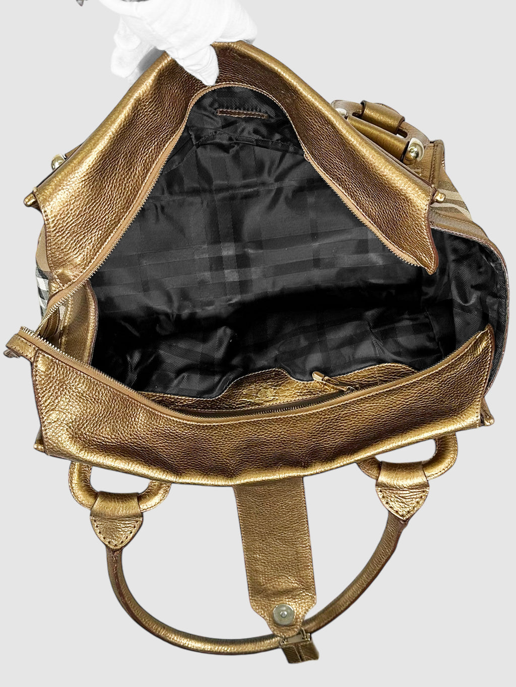 Metallic House Check Manor Tote Bag