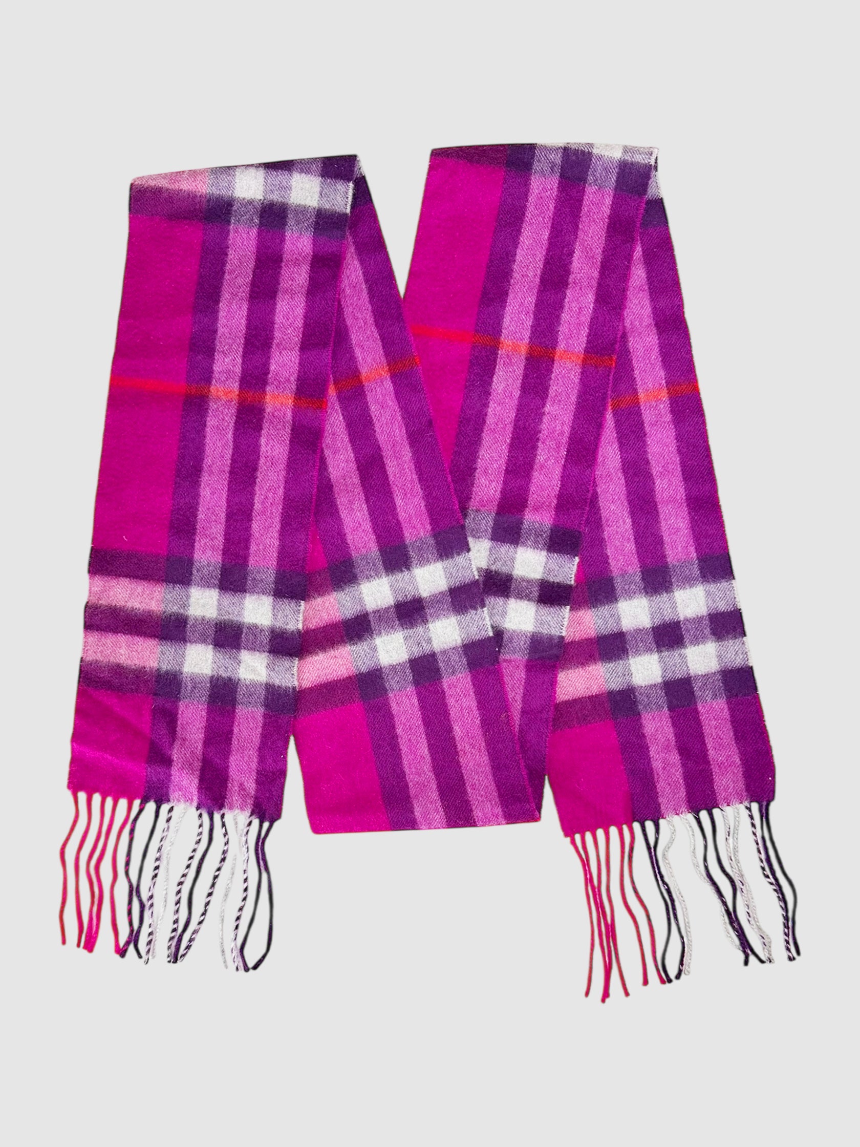 Check Cashmere Scarf