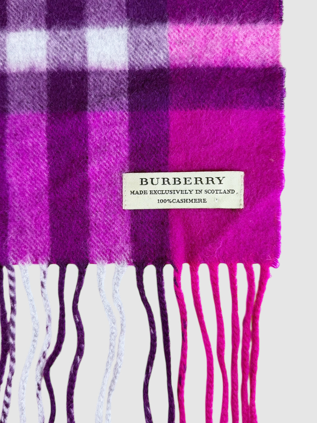 Check Cashmere Scarf