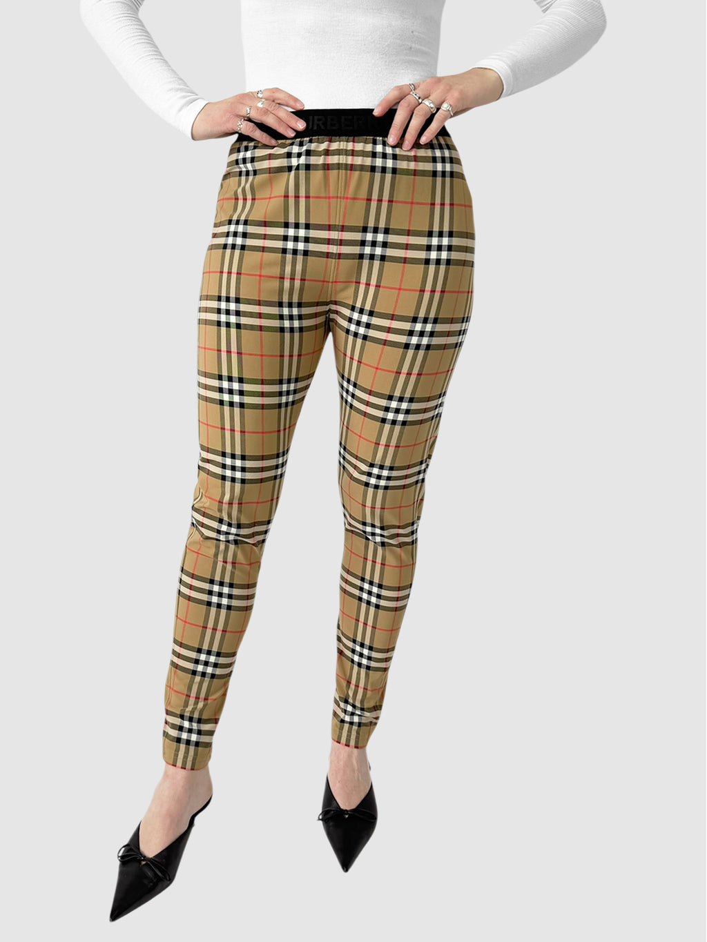 Check Stretch Leggings