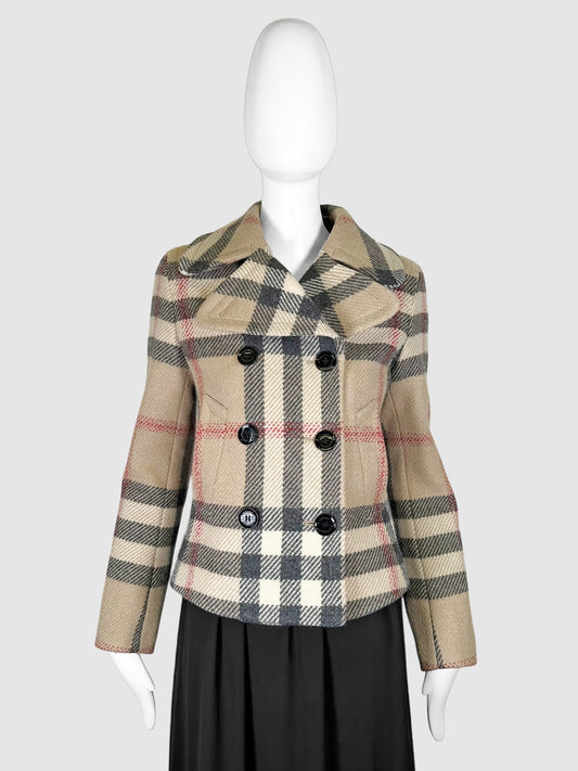 Nova Check Wool Coat - Size M