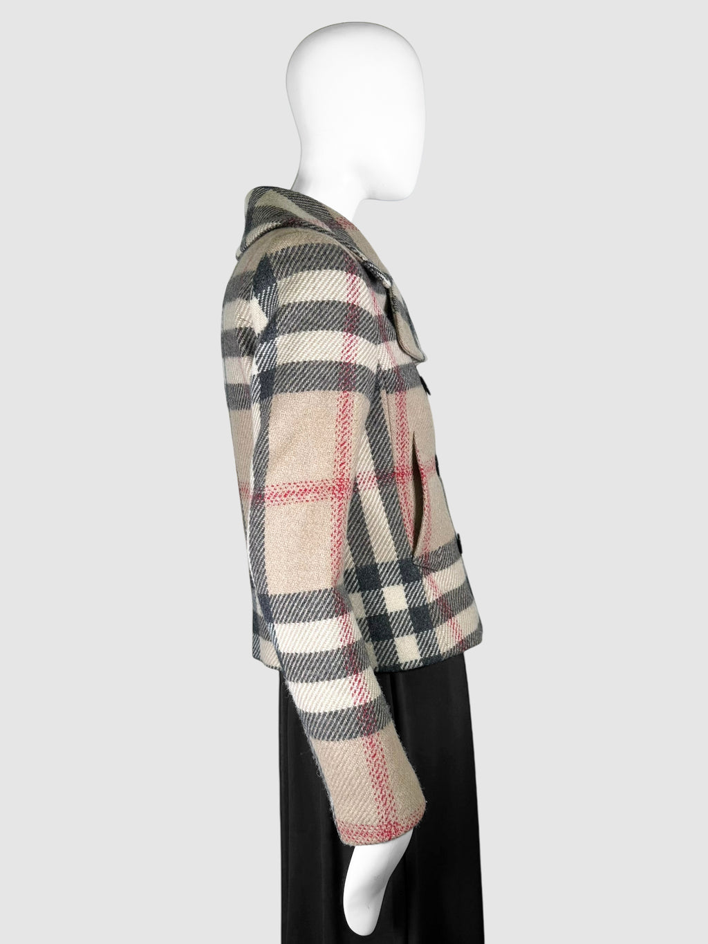 Nova Check Wool Coat - Size M