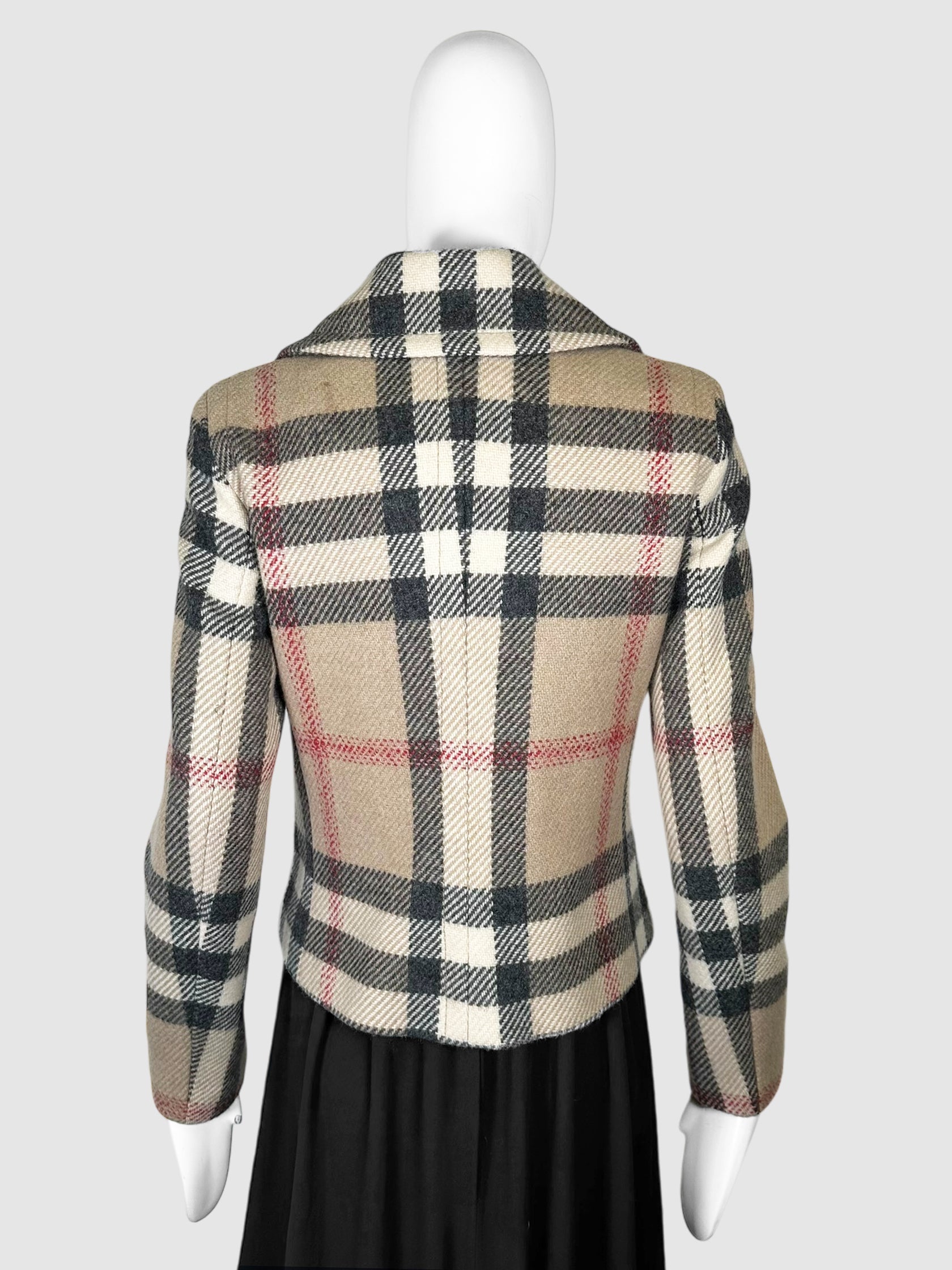 Nova Check Wool Coat - Size M
