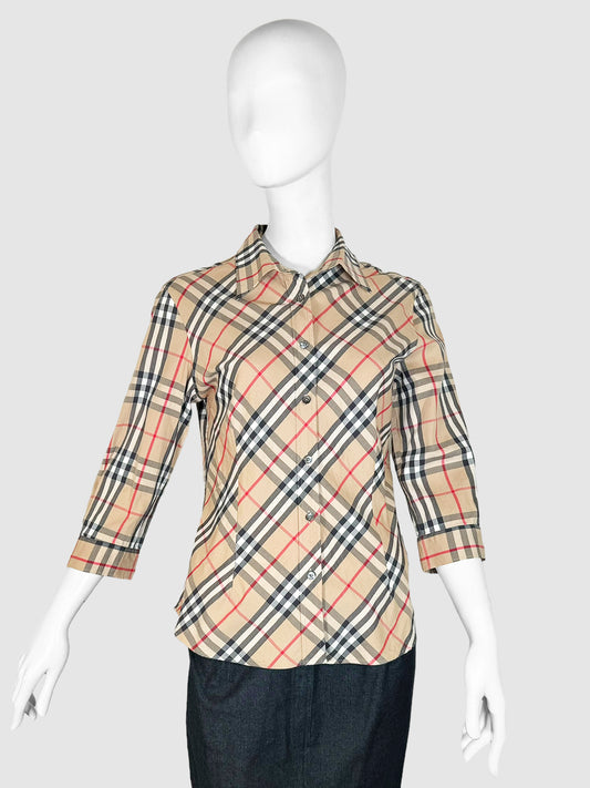 Nova Check Button-Up Top - Size M